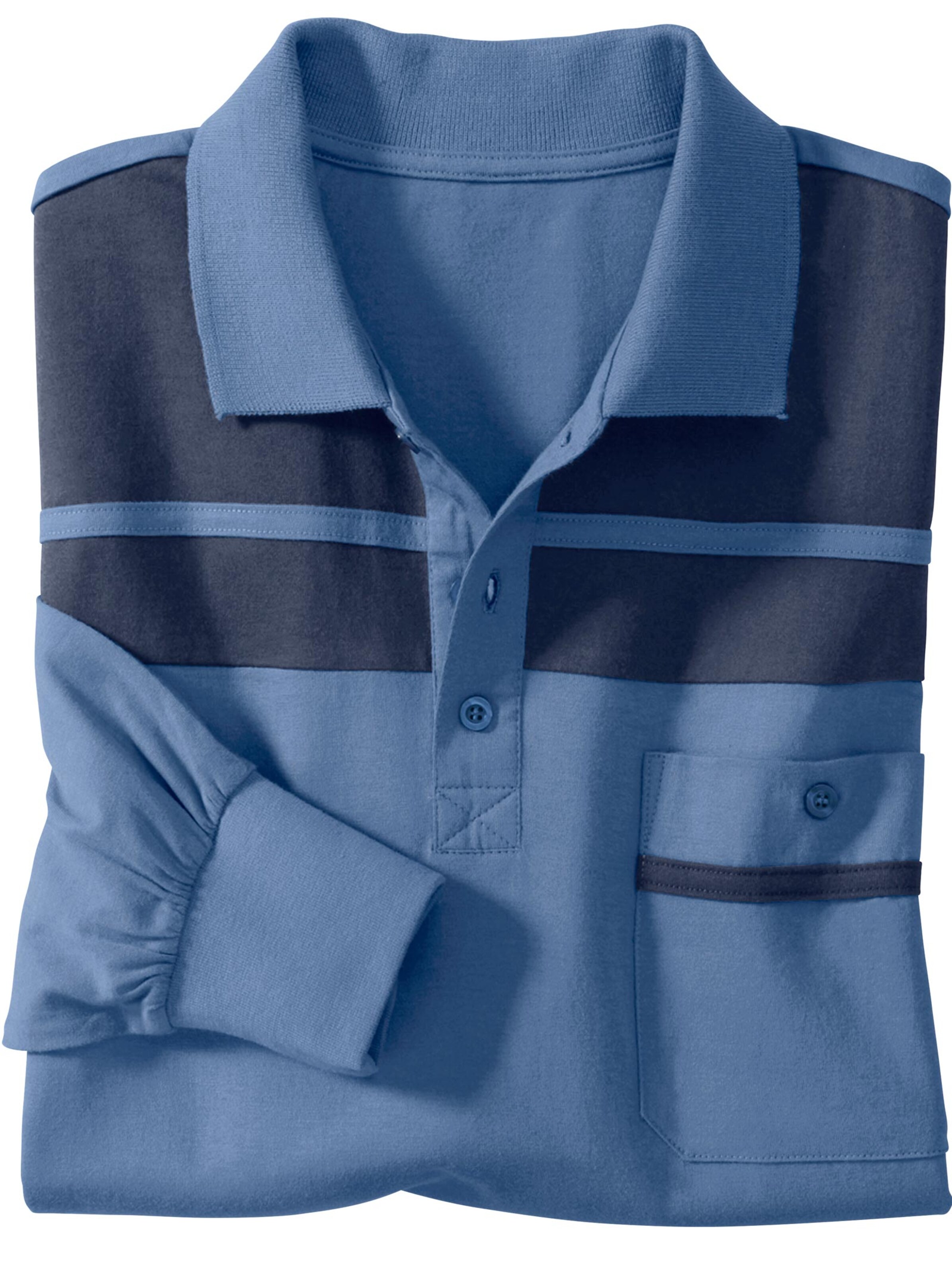 Poloshirt - hellblau-marine
