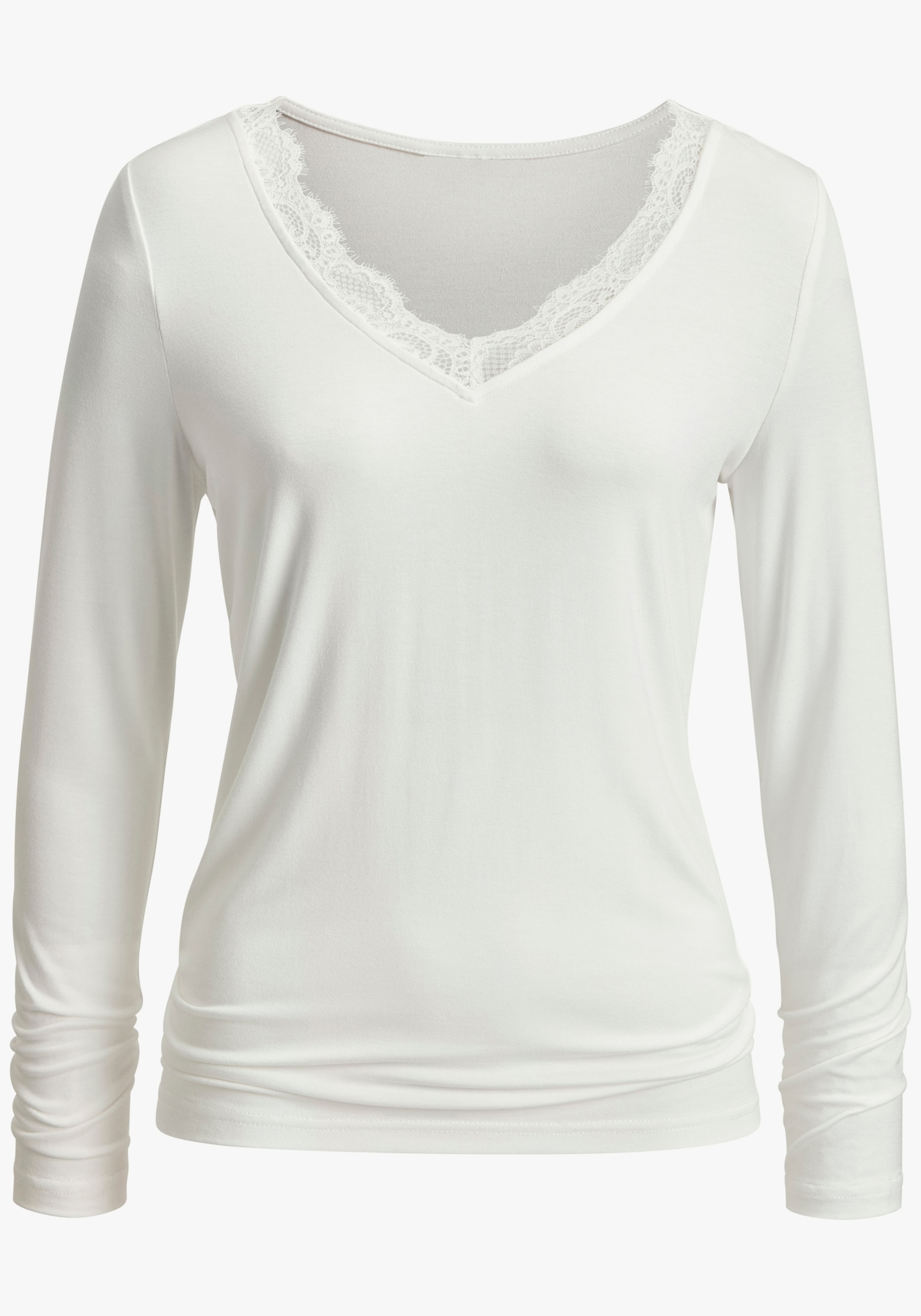 LASCANA Langarmshirt - creme