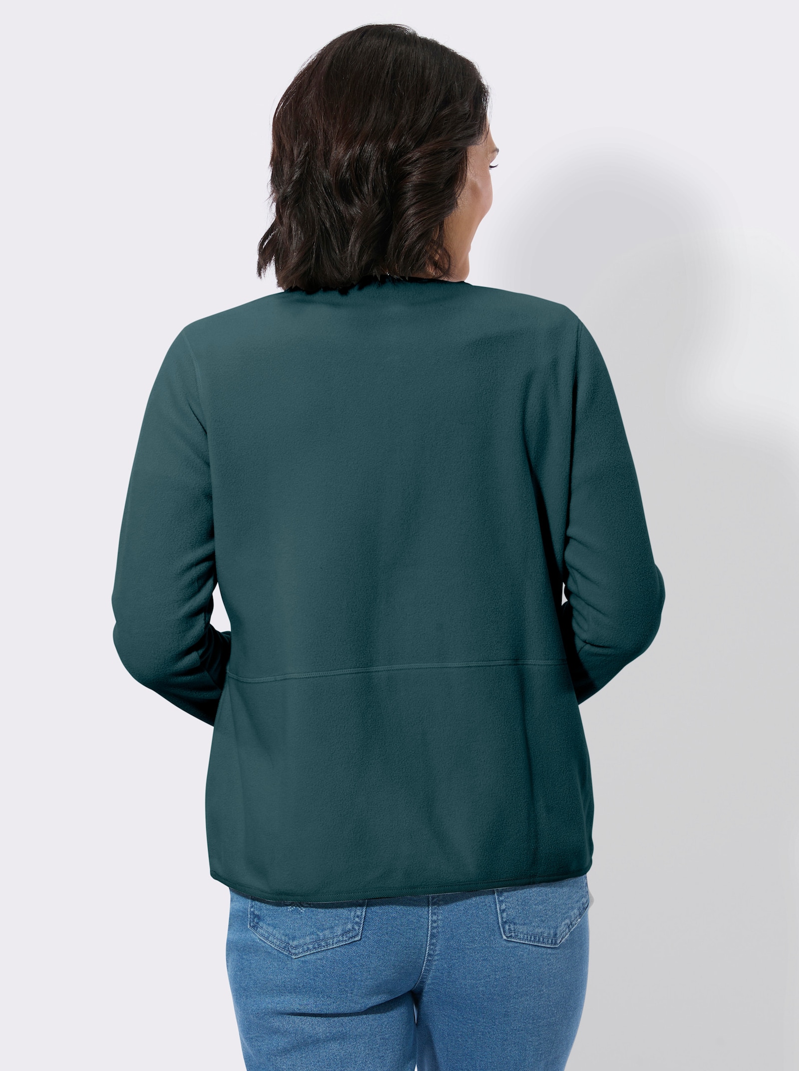 Fleecejacke mit Antipilling-Ausrüstung - petrol