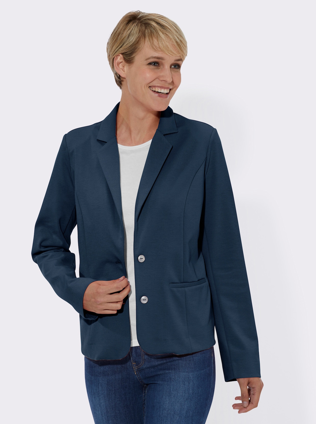 Jersey blazer - donkerblauw