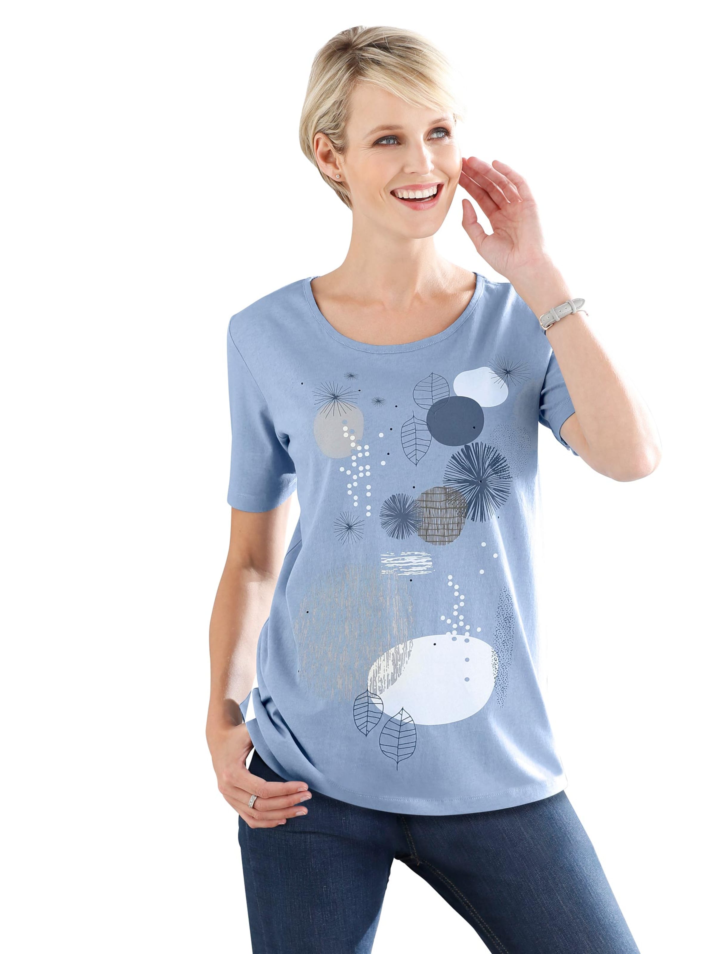 Shirt - blau-bedruckt