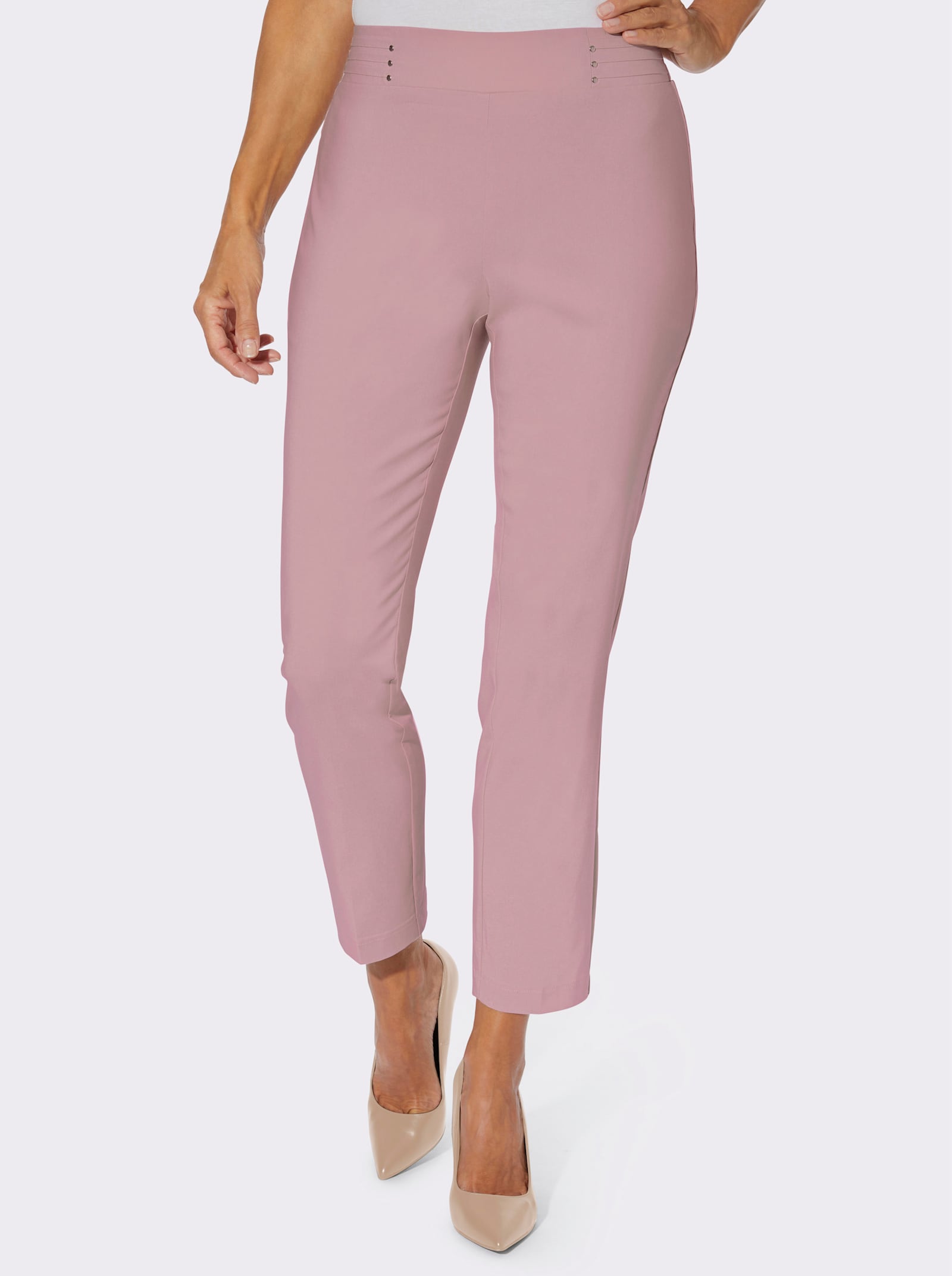 Schlupfhose mit Bügelfalten - hortensie