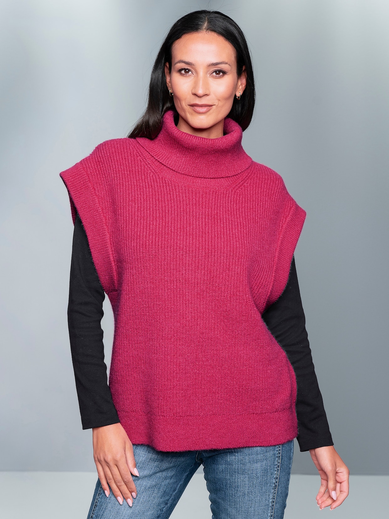 heine Débardeur en tricot - fuchsia chiné