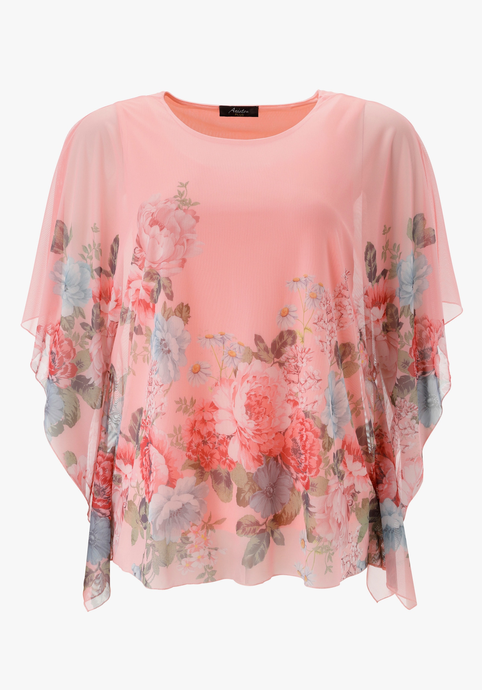 Aniston PLUS Blusenshirt - rose-grün-hellblau