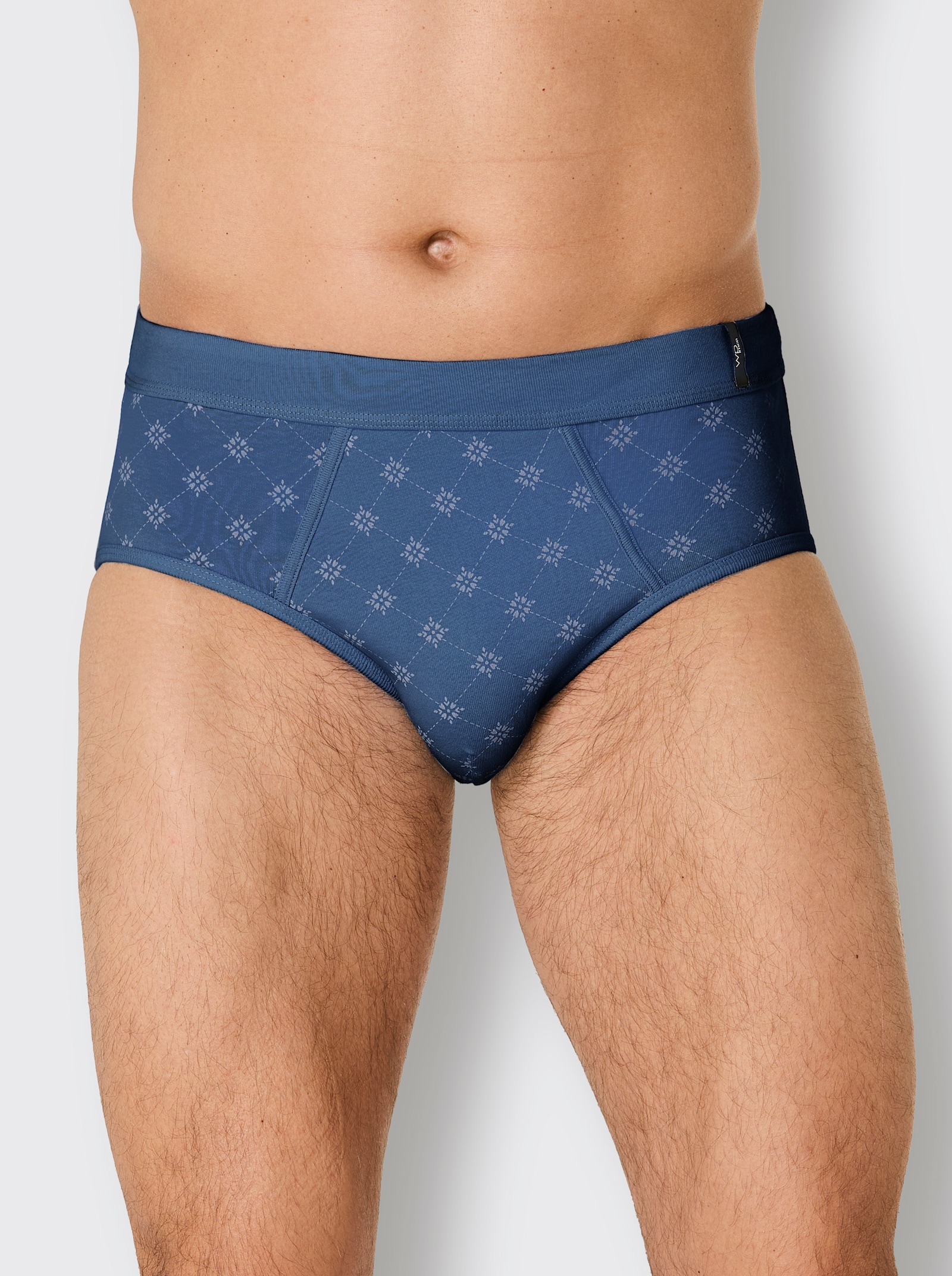 wäschepur men Slips - dunkelblau + dunkelblau-bedruckt