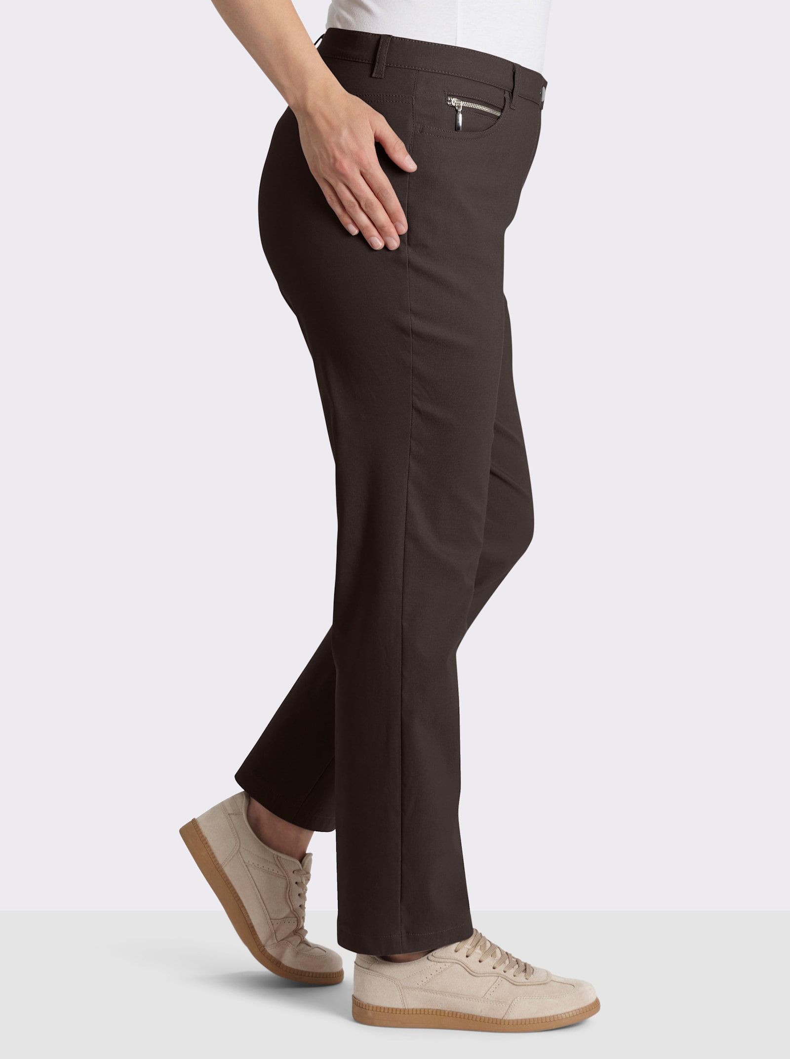 Stehmann Comfort line Thermohose in elastischer Bengalin-Qualität - mokka