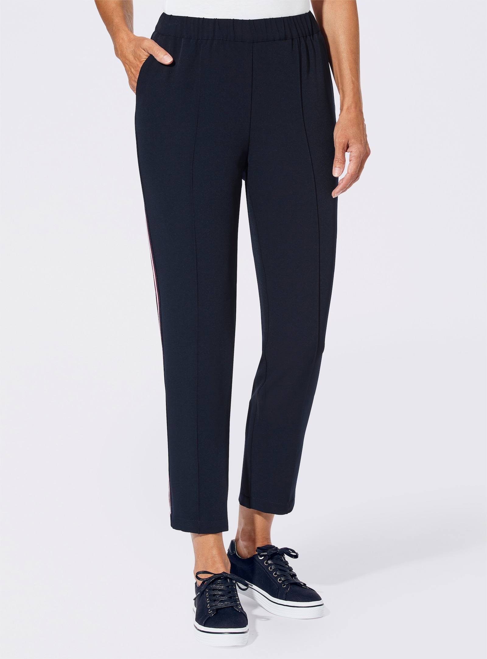 Schlupfhose mit Galonstreifen - marine