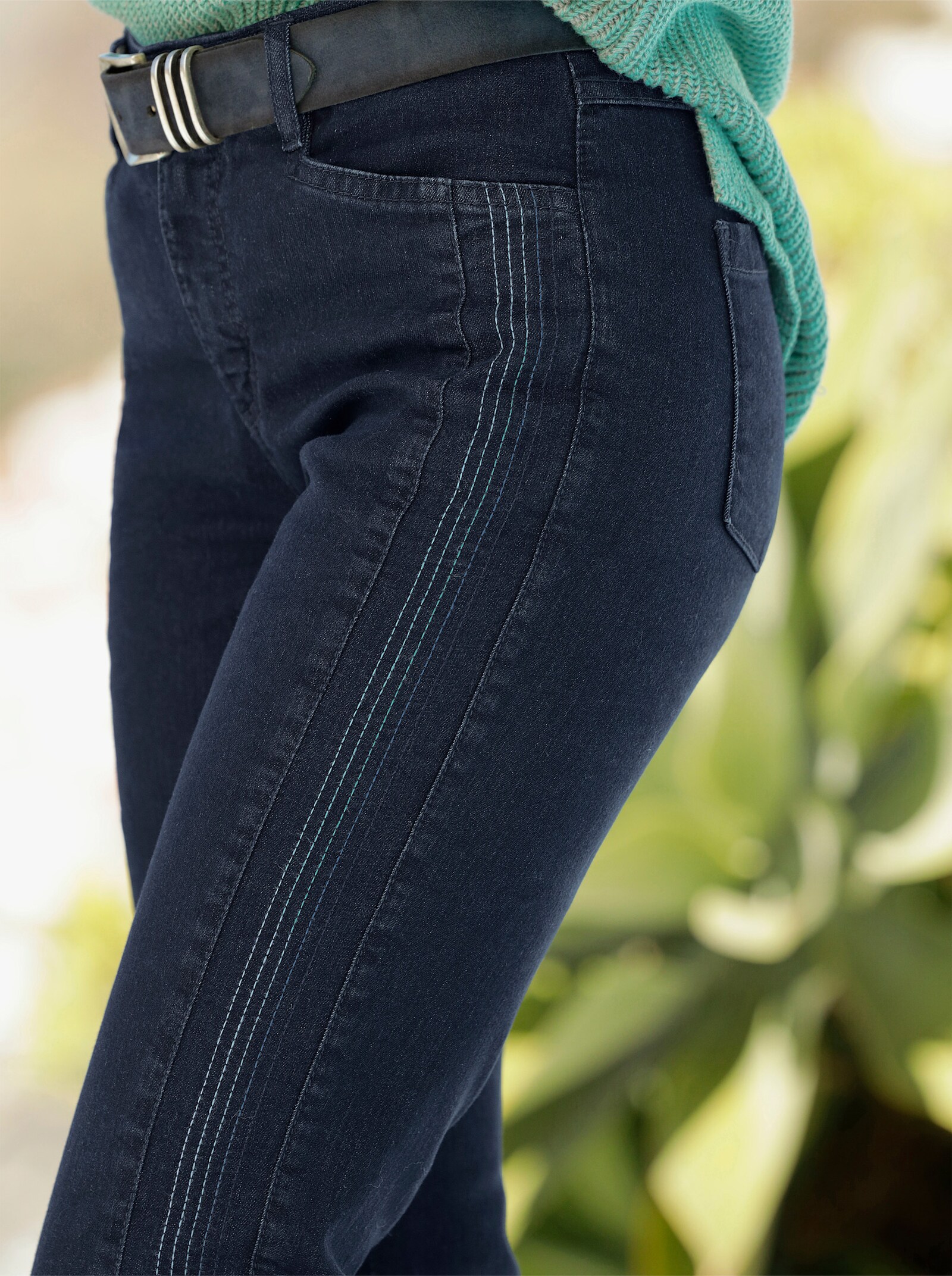 heine Jeans met streep opzij - dark-blue