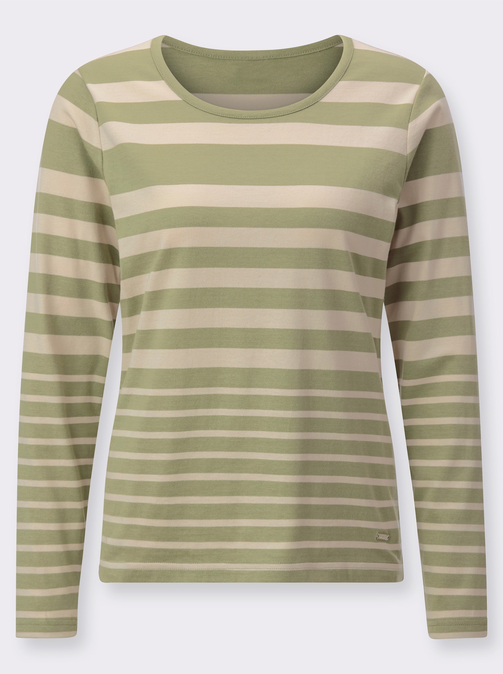 Ringelshirt mit Langarm - schilf-sand-geringelt