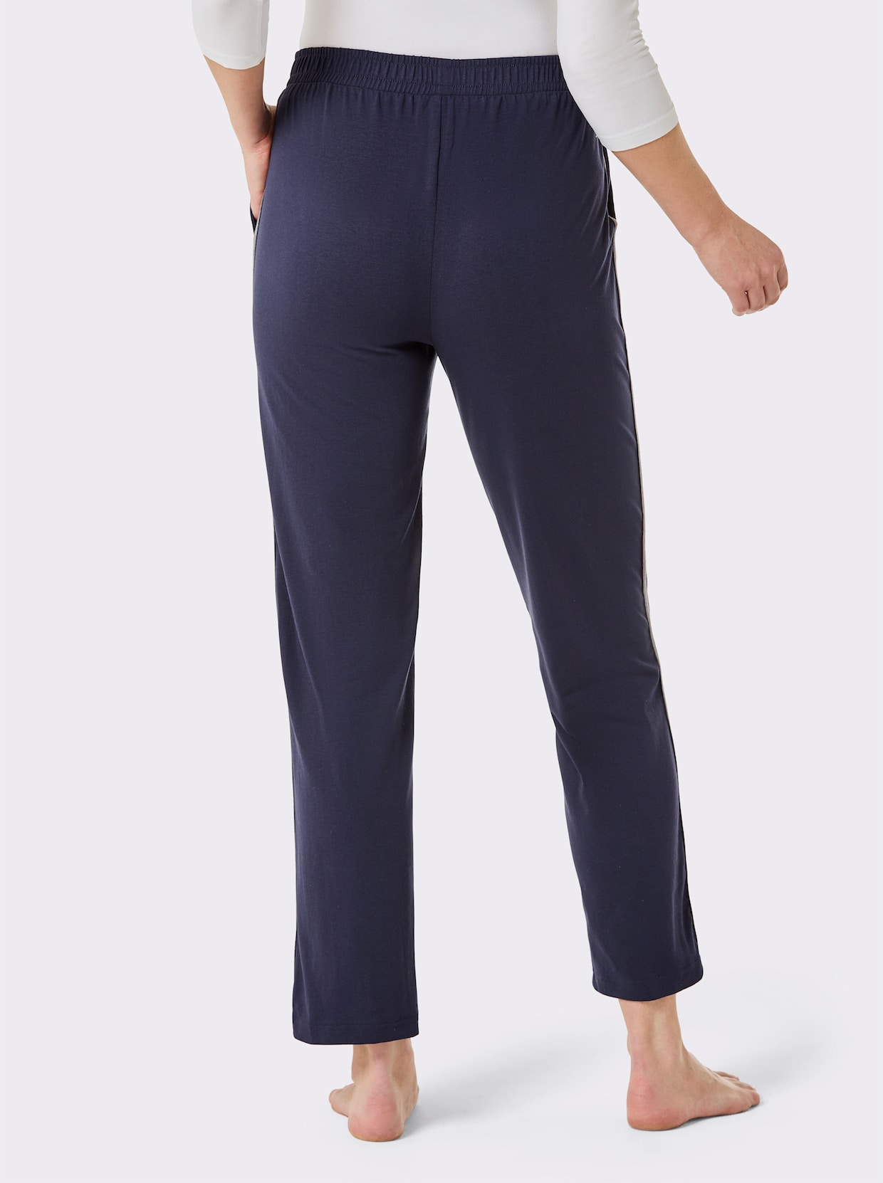 feel good Broek - marine + antraciet gemêleerd
