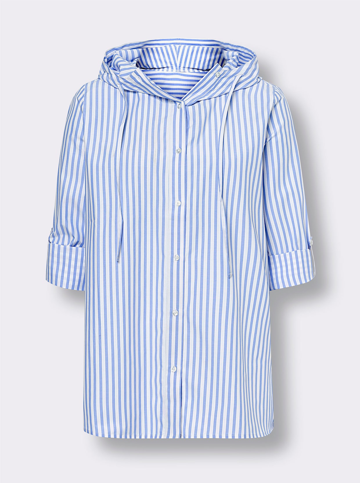 heine Gestreifte Bluse - himmelblau-ecru-gestreift