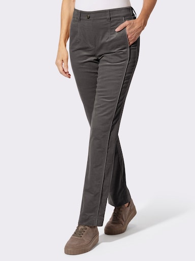 Hose in Samt-Optik - graphit