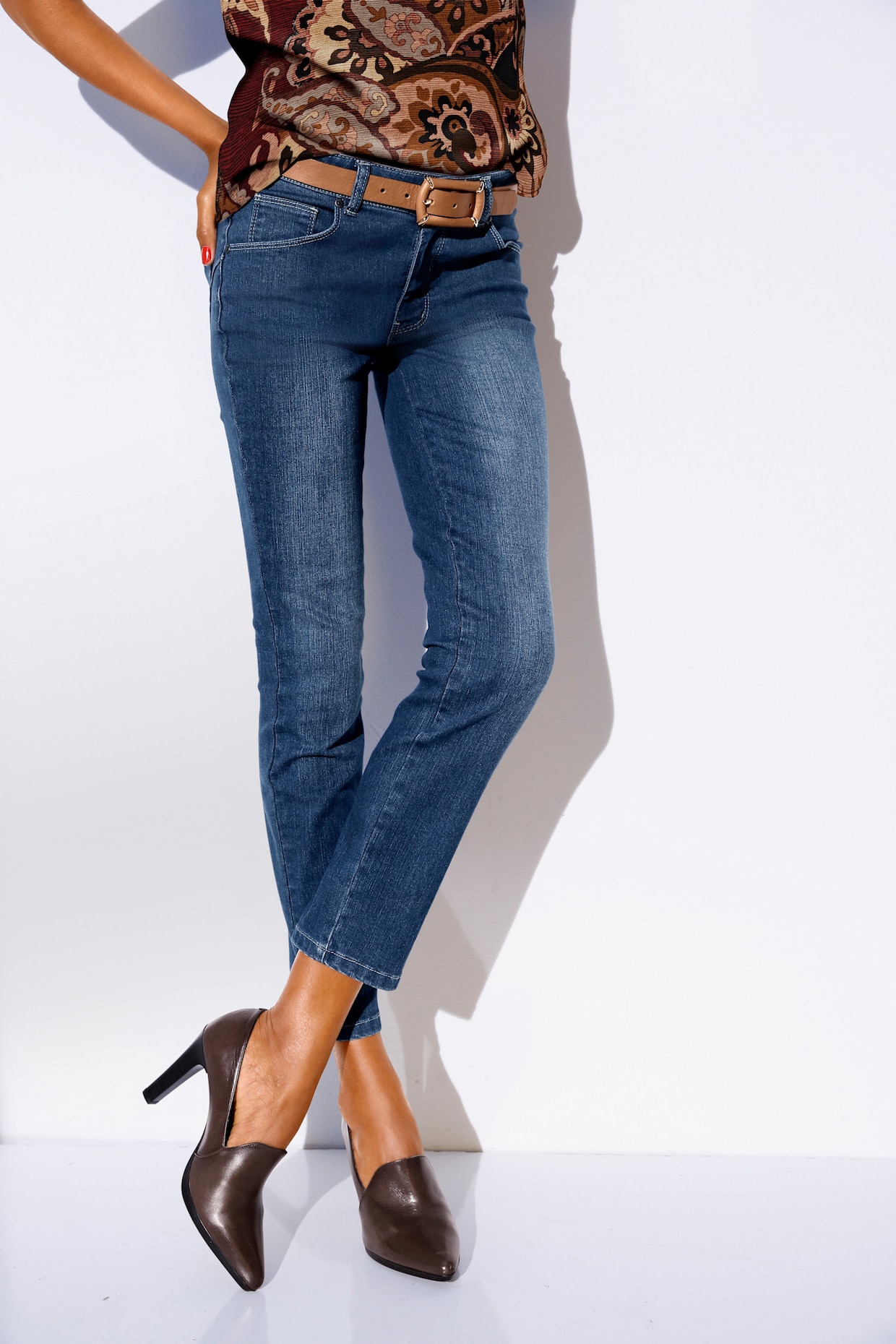 heine 'Buik weg'-jeans - blue denim