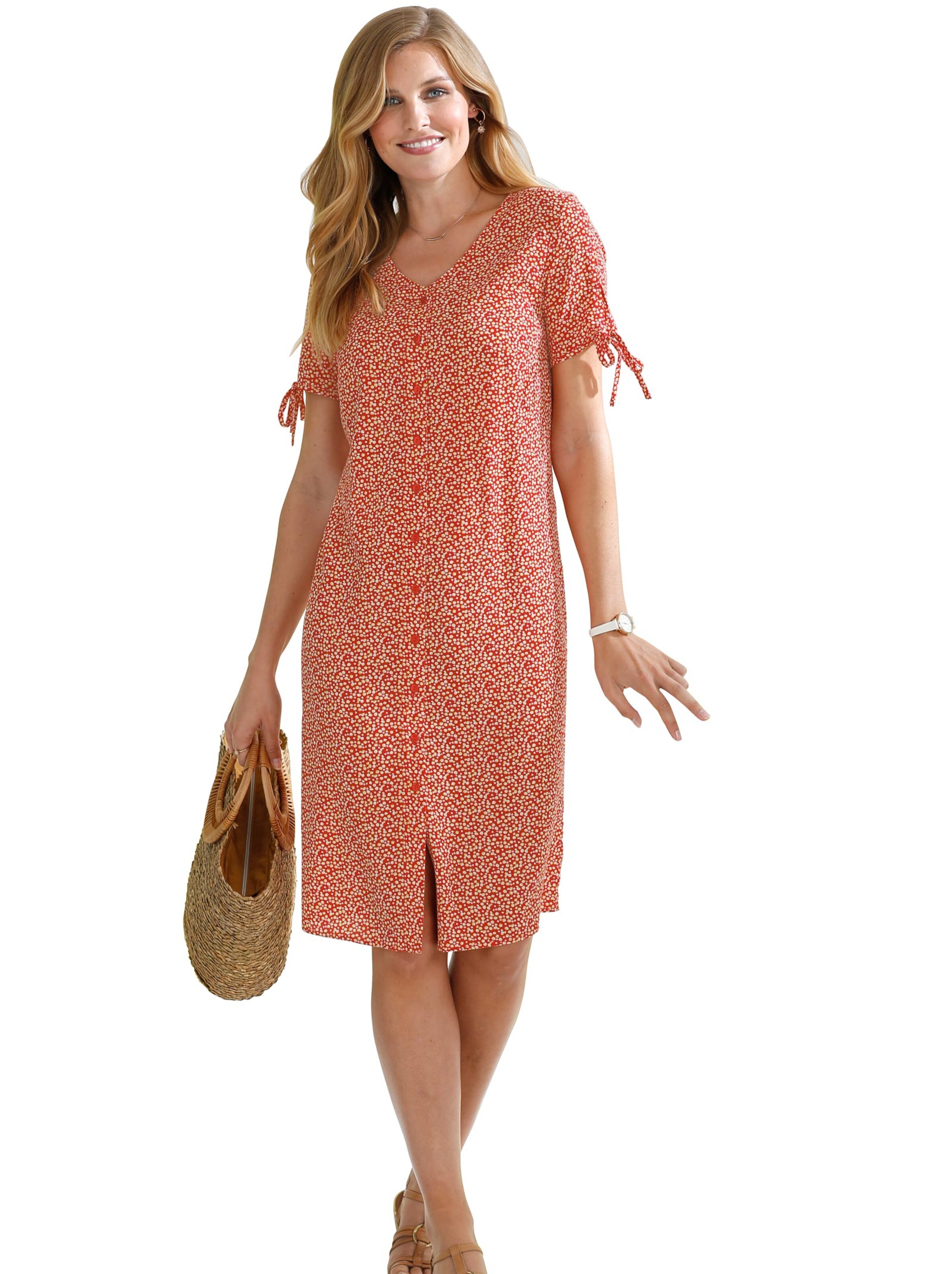 Kleid - rot-gemustert