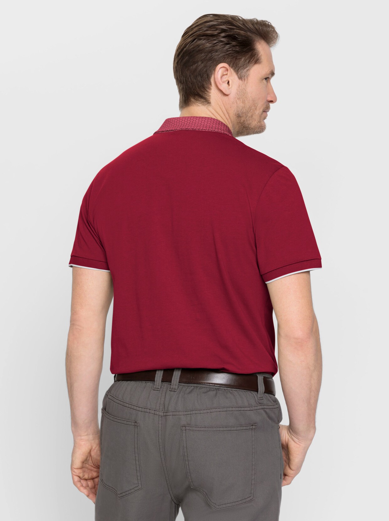 Marco Donati Kurzarm-Poloshirt - kirsche
