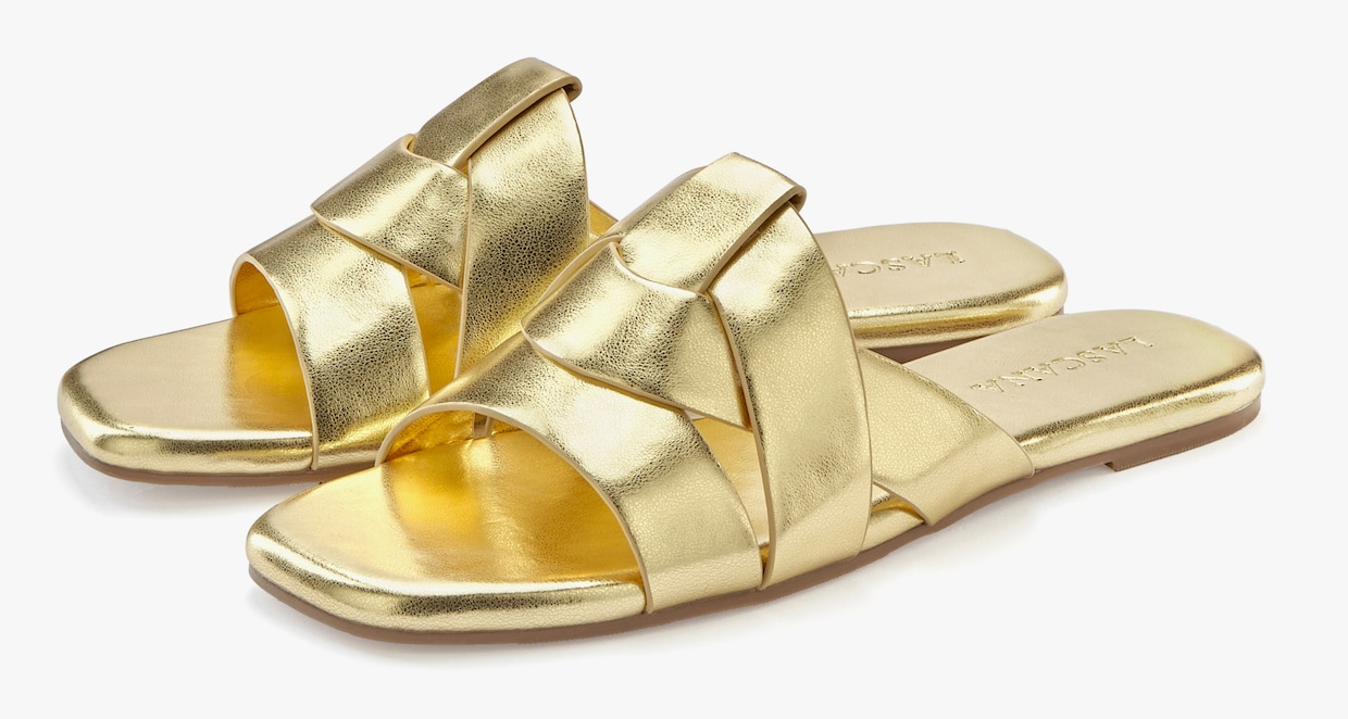LASCANA slippers - goudkleur