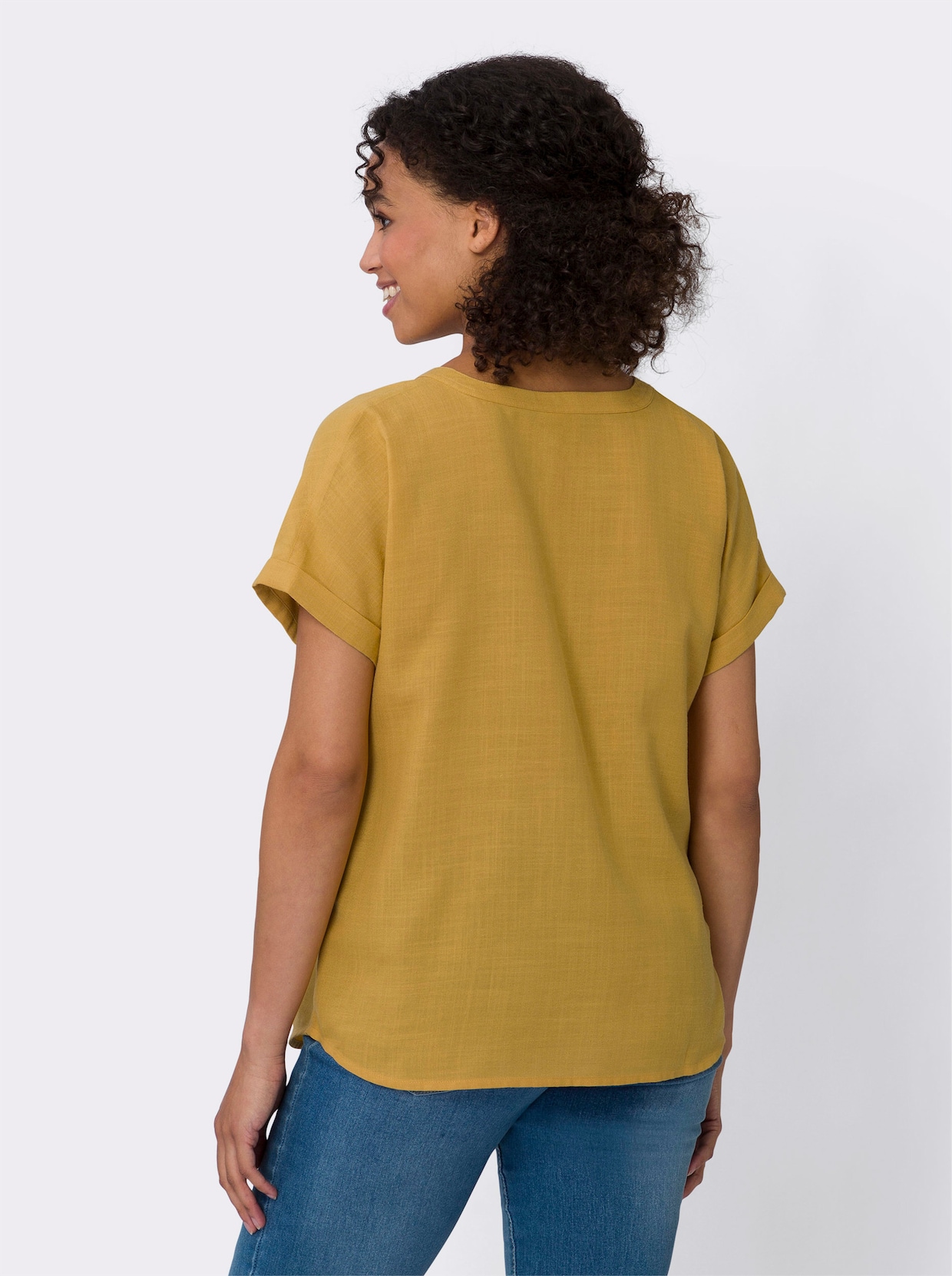 Comfortabele blouse - oker