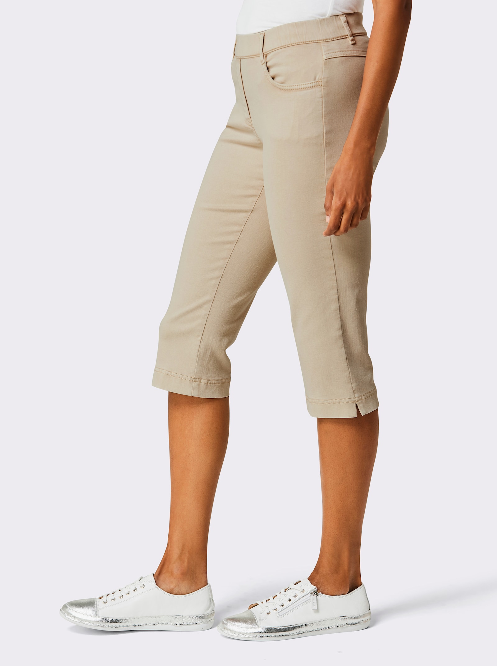 Ascari Caprijeans in Schlupfform - sand