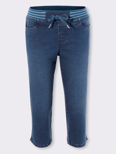 Caprijeans - blue-stone-washed