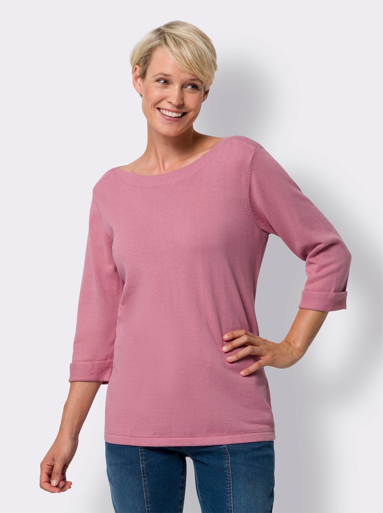 3/4 Arm-Pullover - altrosa