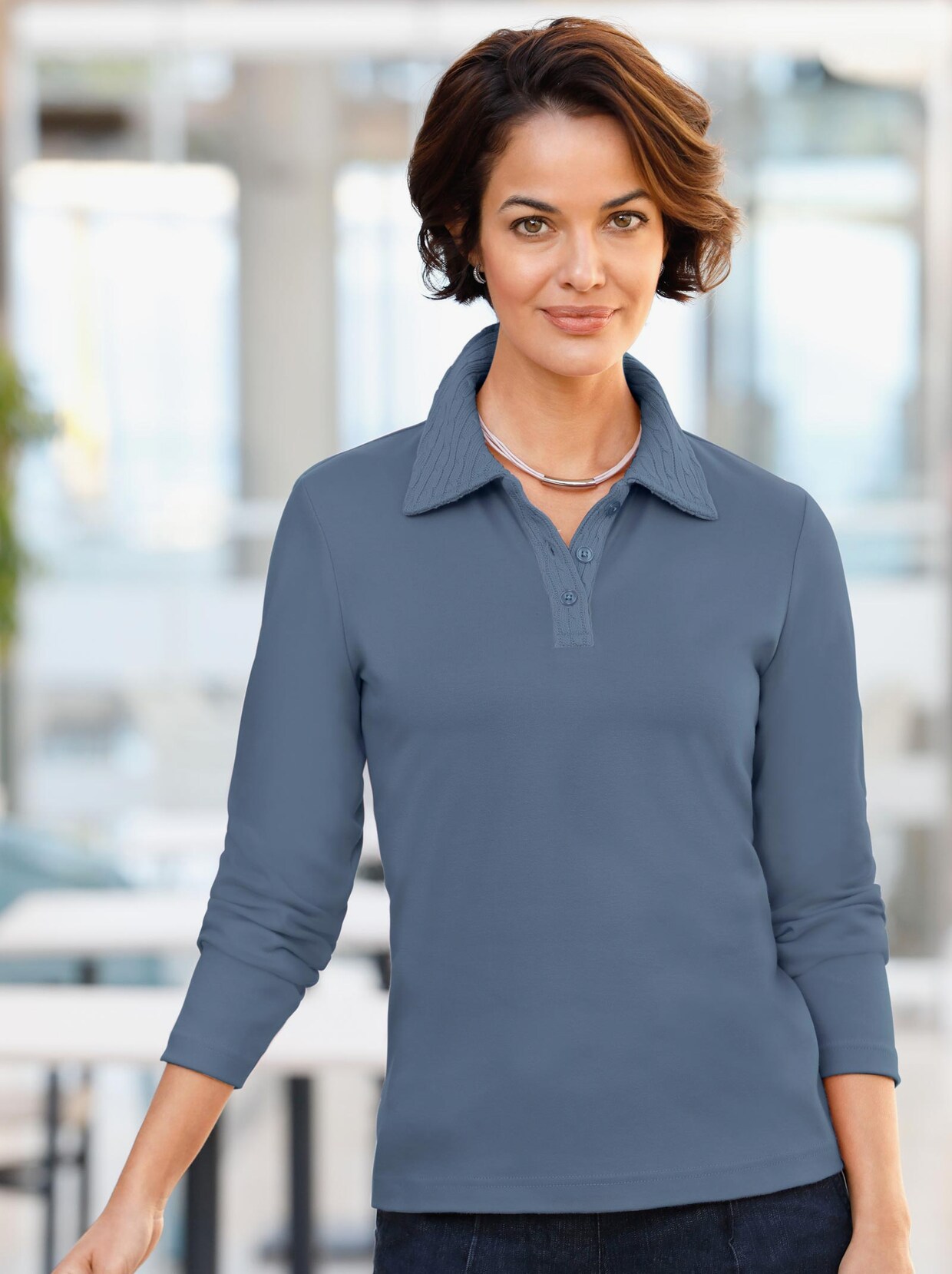 Poloshirt - jeansblau