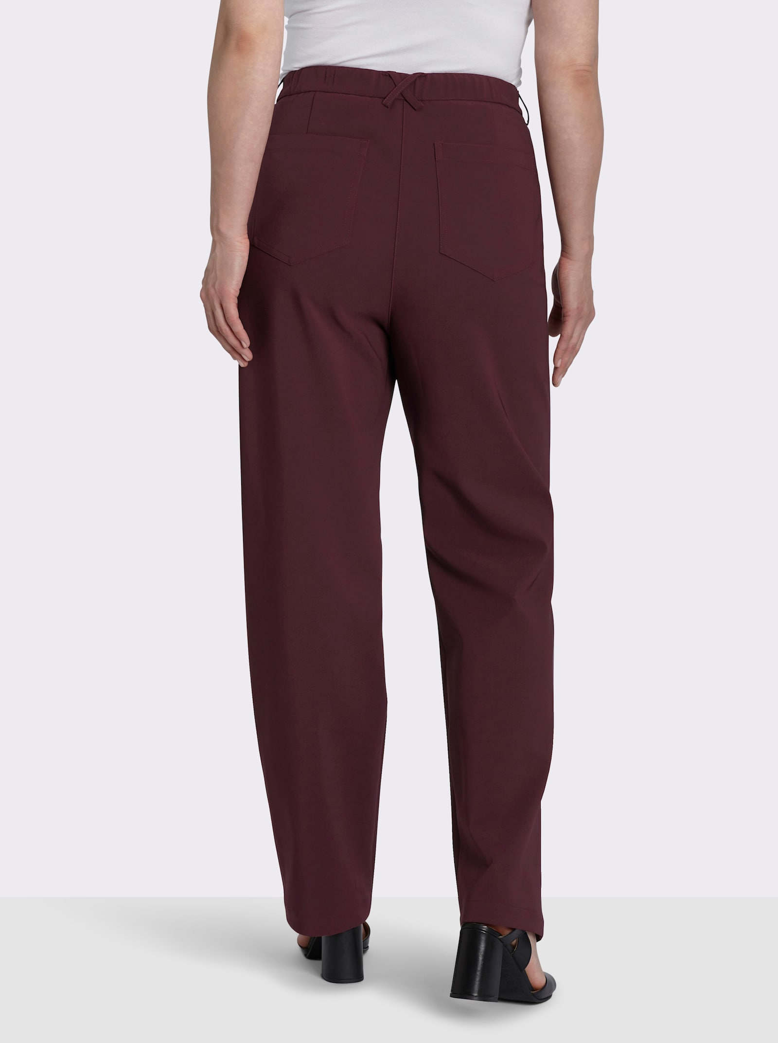 sheego Hose mit geradem Bein - burgund