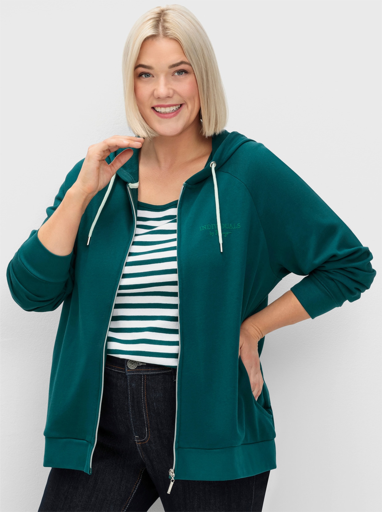 sheego Sweatvest - petrol