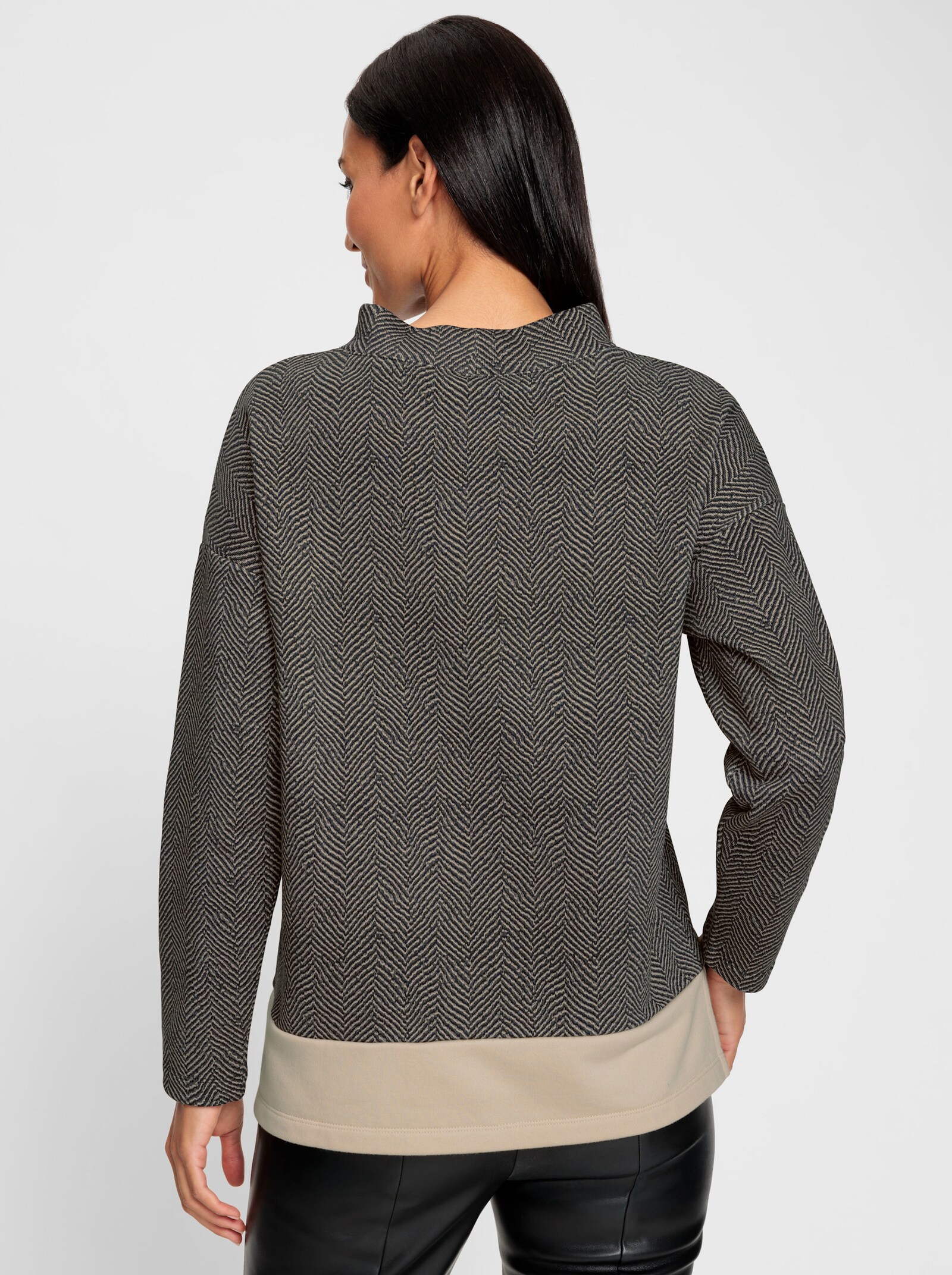 heine Sweatshirt avec motif chevron sergé - sable-grège sergé chevron