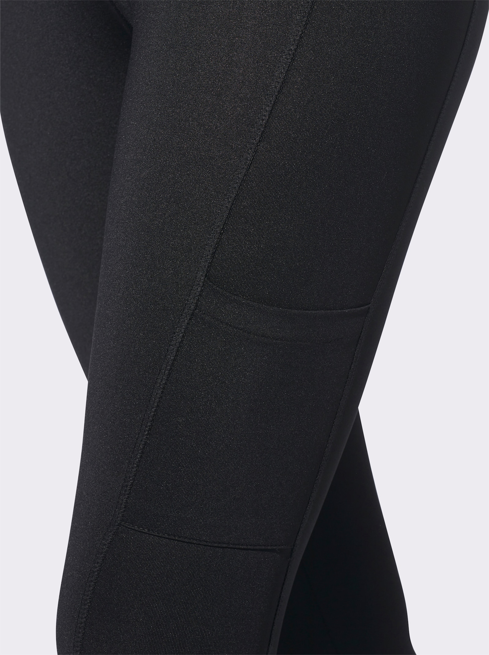 Caprilegging met een klein zakje - zwart