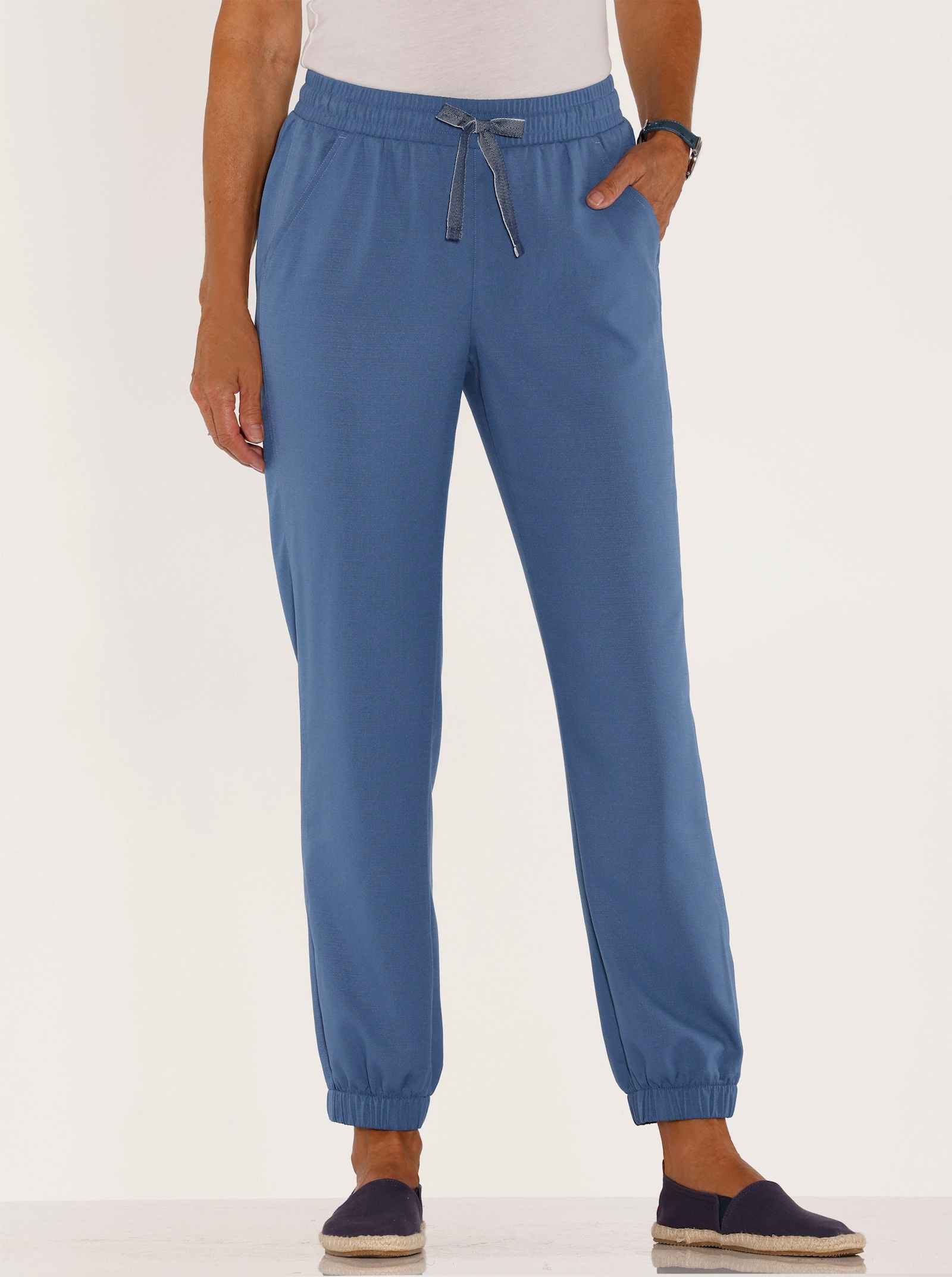 Hose mit Rundum-Dehnbund - jeansblau