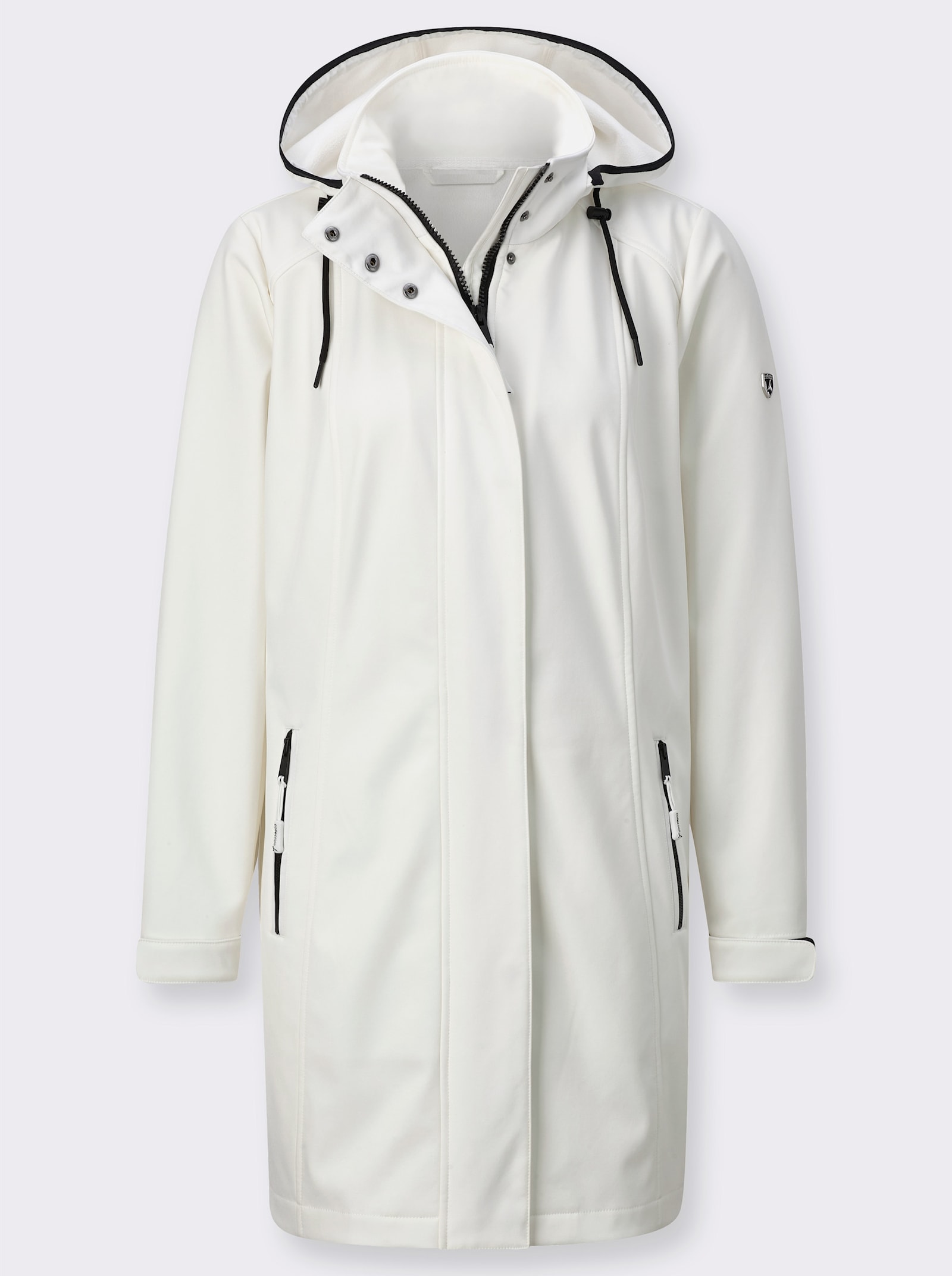 Funktionsjacke mit Fleece-Futter - ecru