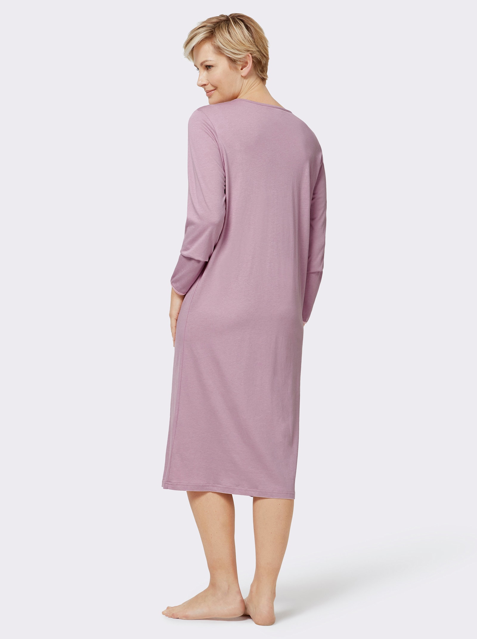 wäschepur Nachthemd met satijnband - mauve