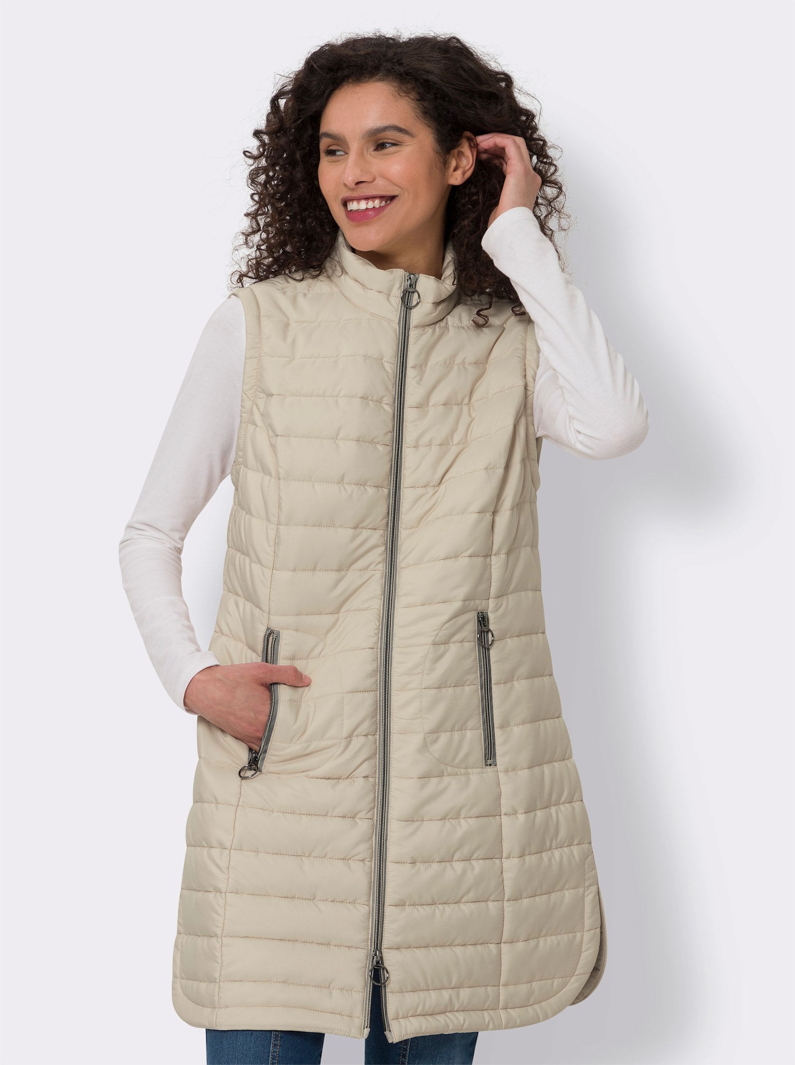 heine Funktionsmantel mit 4 Tragemöglichkeiten - elfenbein