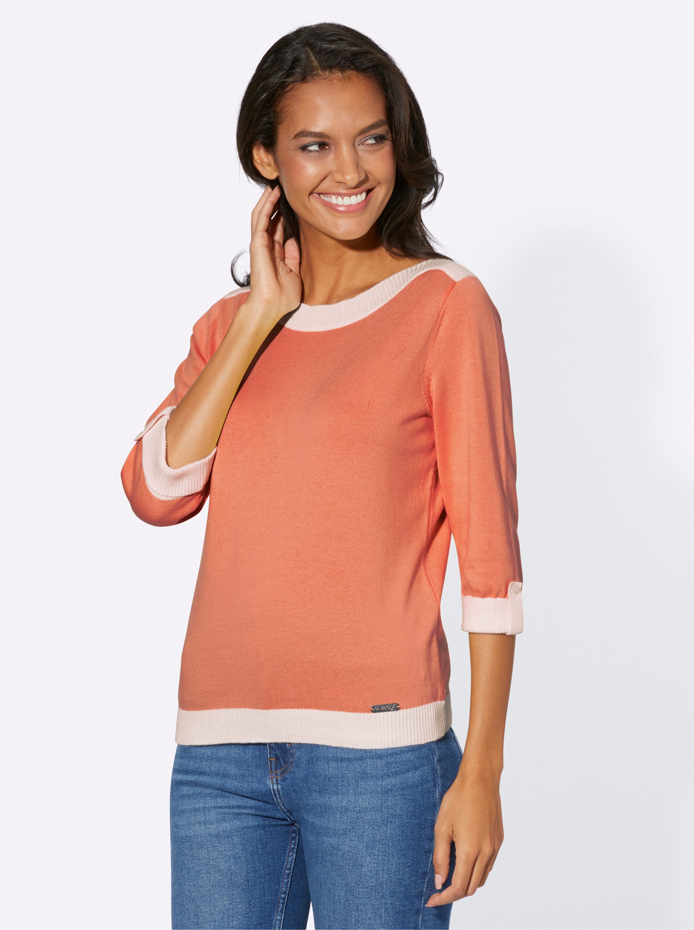 Pullover met 3/4-mouwen