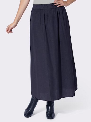 heine Rok in A-lijn met comfortband - marine