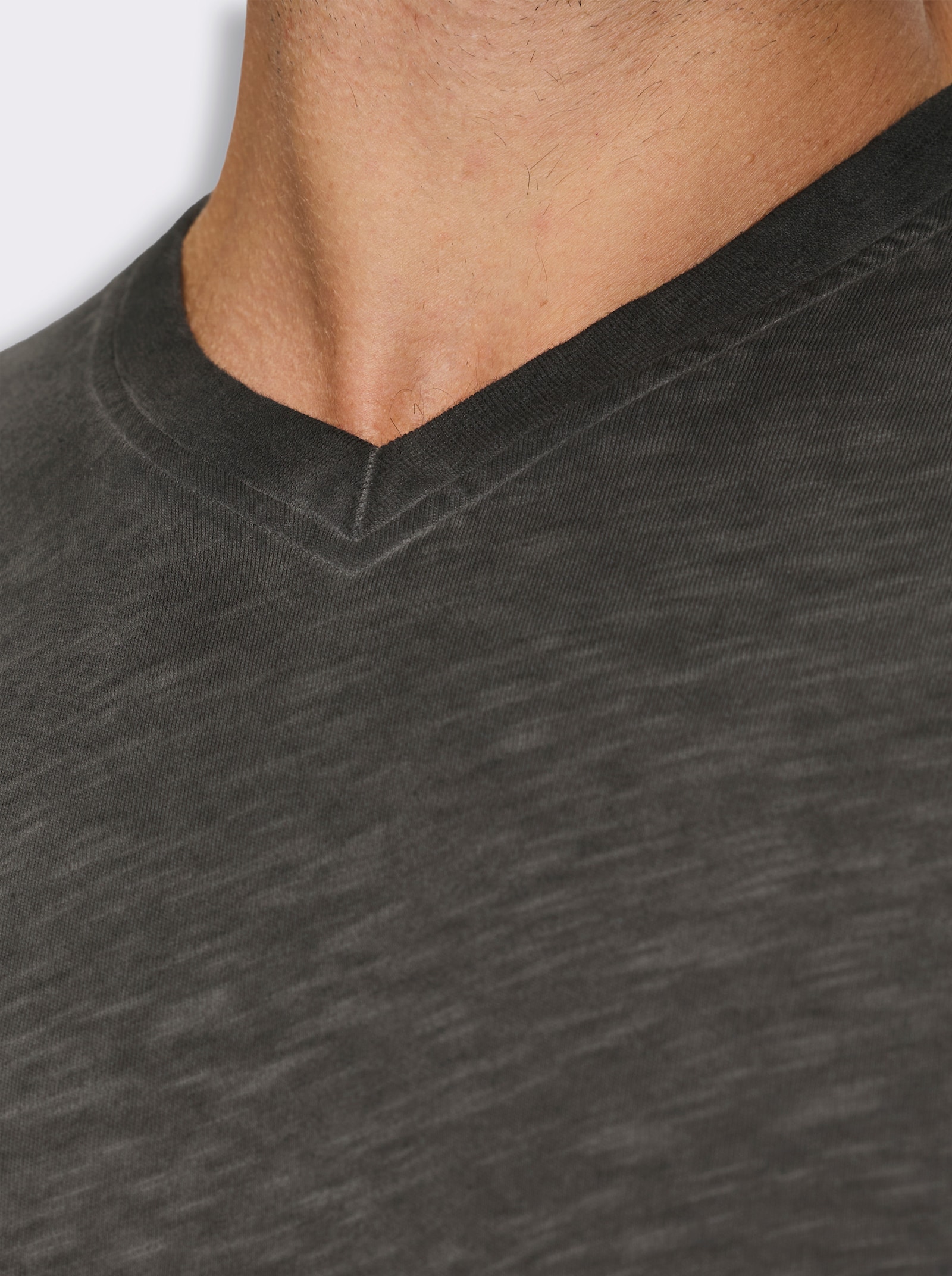 Kurzarmshirt aus reiner Baumwolle - graphit