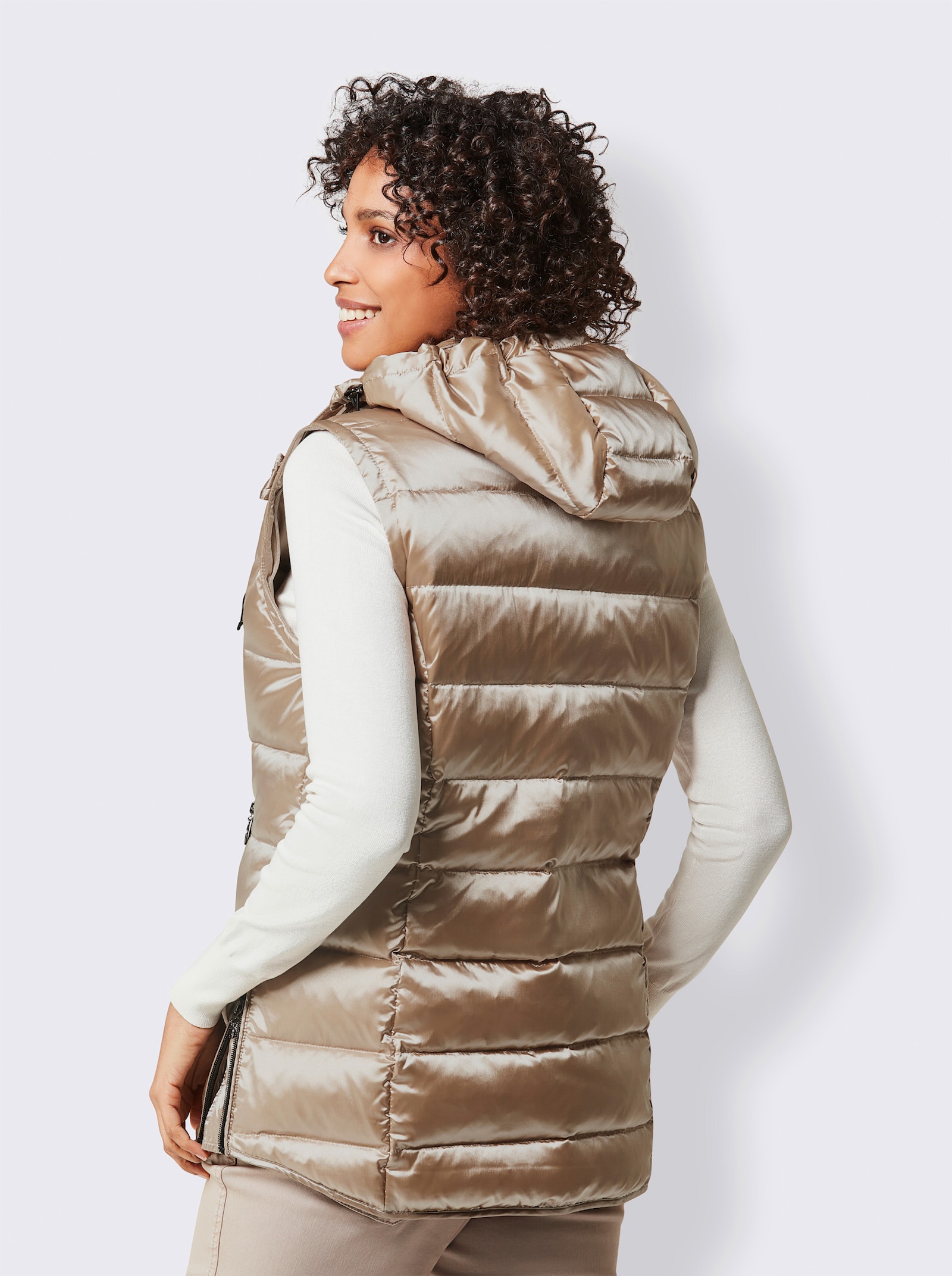 CREATION L PREMIUM Veste en duvet, 2 façons de la porter - beige