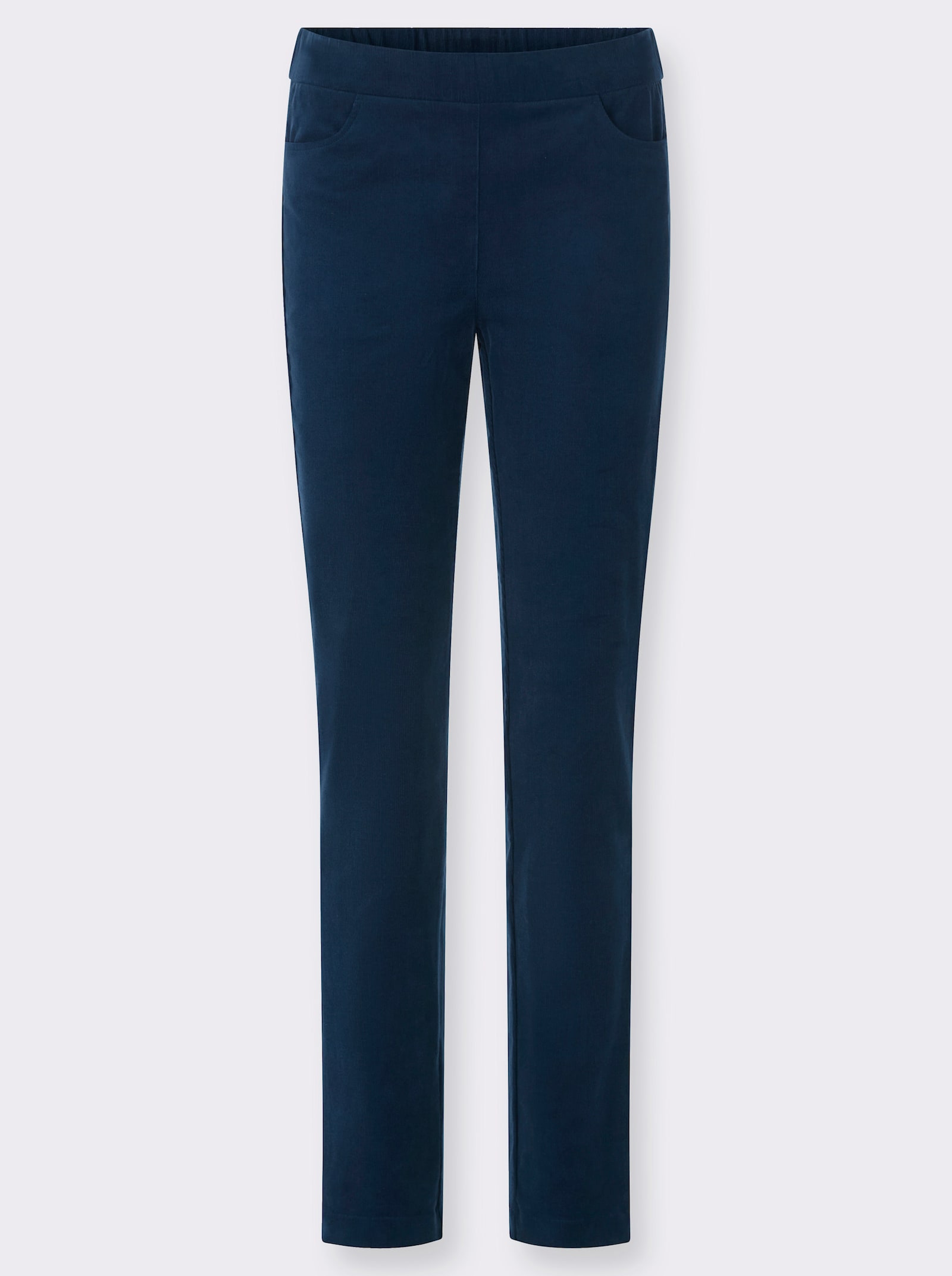 heine Cordhose mit Schlupfbund - dunkelblau