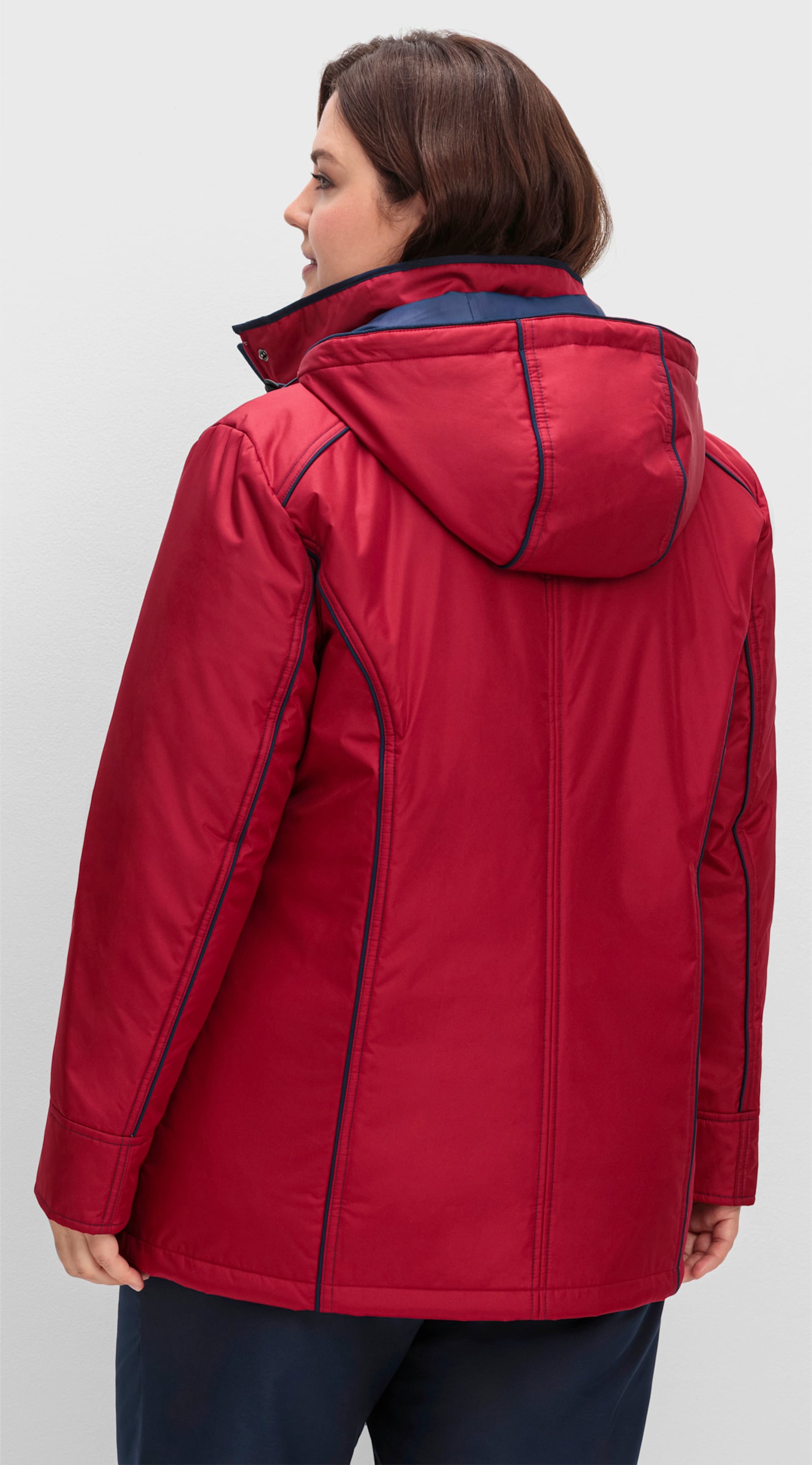 Funktionsjacke mit weitenregulierbarem Saum - rot