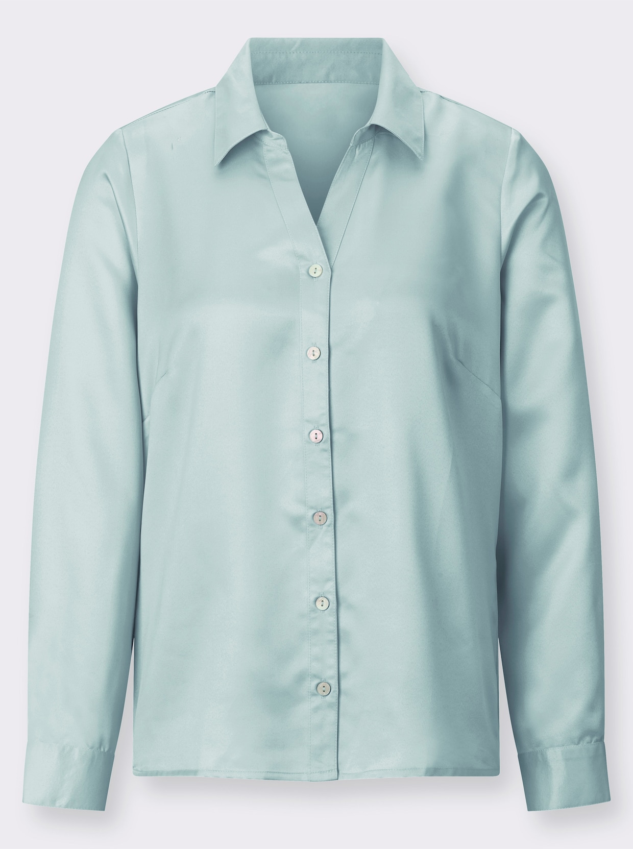 Satijnen blouse - kalkmint