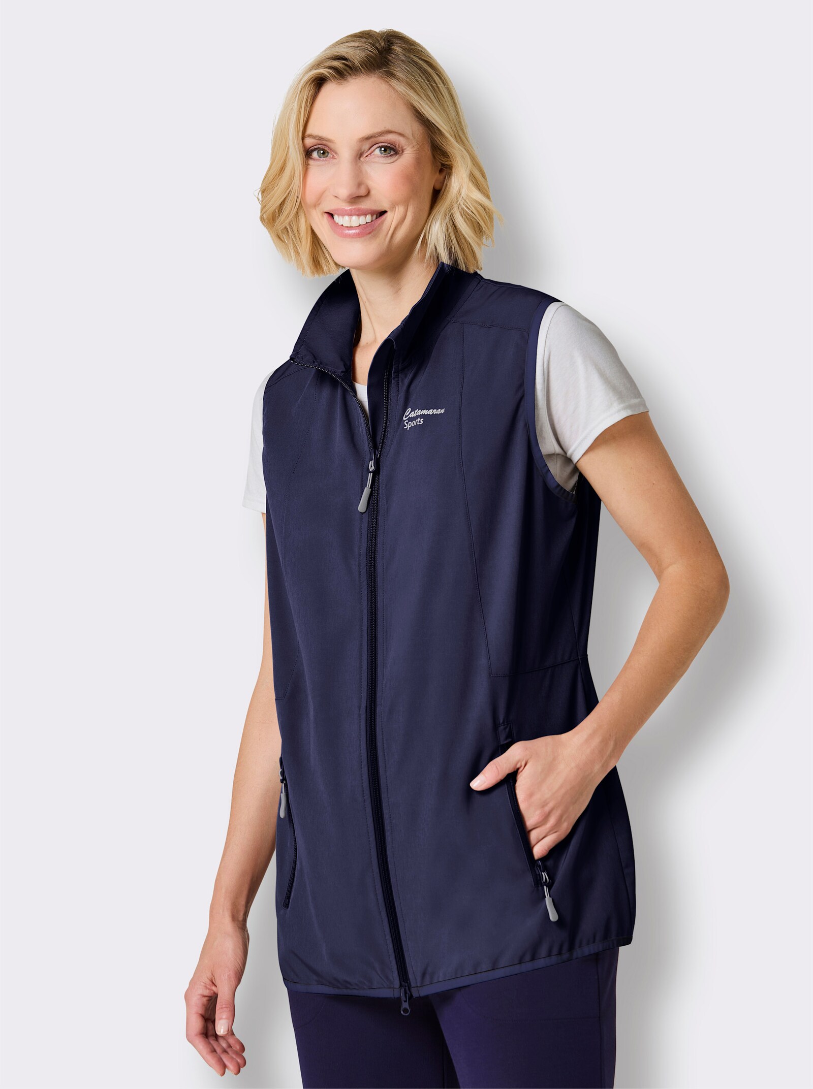 Catamaran Sports Funktionsweste mit 2-Wege-Reißverschluss - marine