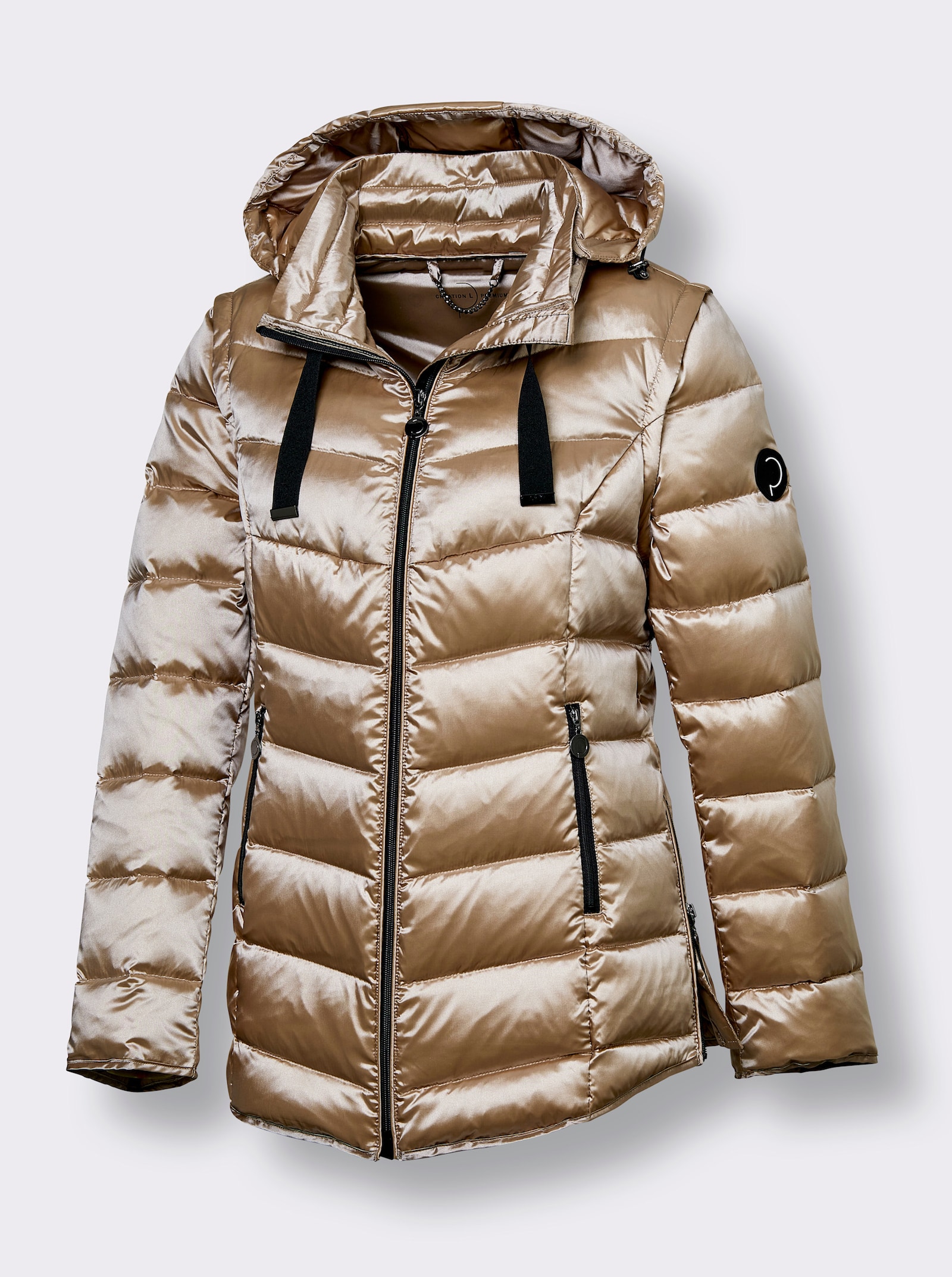 CREATION L PREMIUM Veste en duvet, 2 façons de la porter - beige