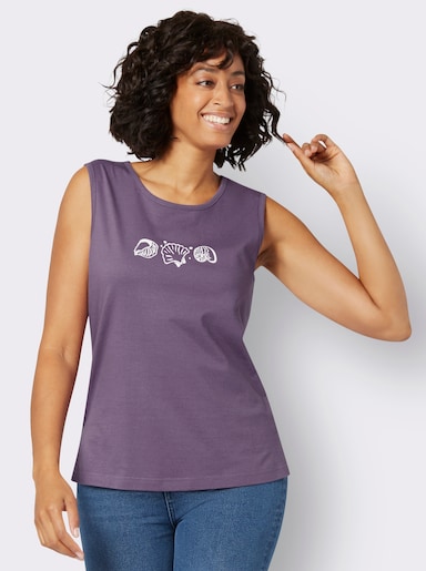 Shirttop mit Seitenschlitzen - feige