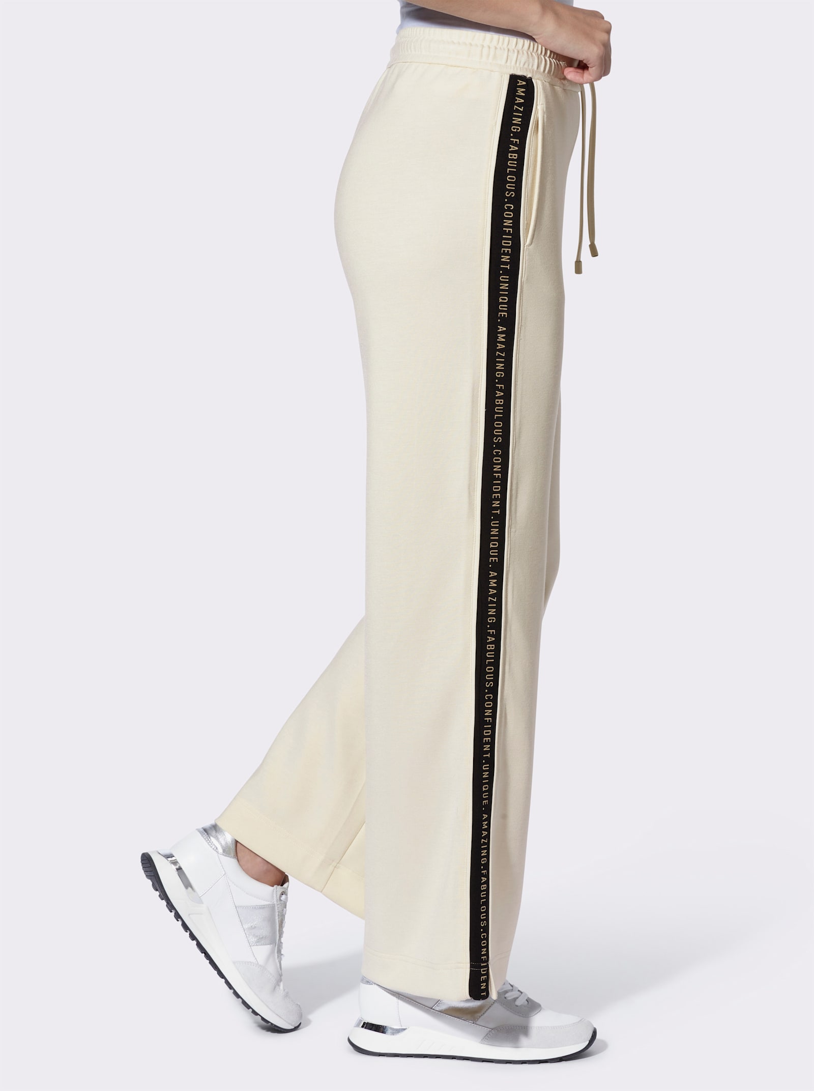 heine Jerseyhose mit Galonstreifen - champagner