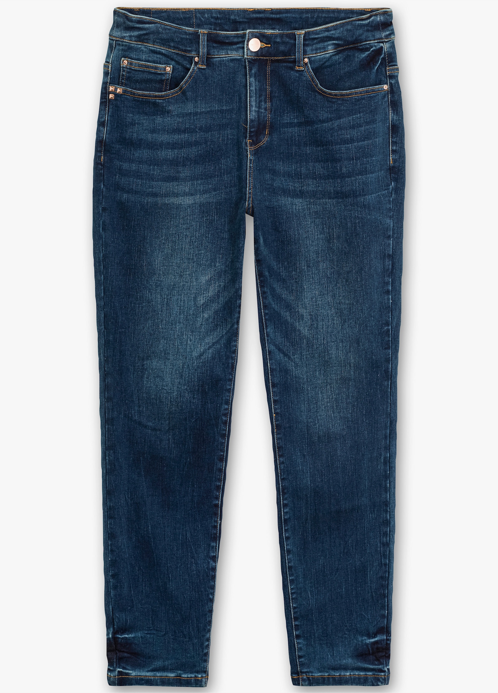 sheego Skinny jeans met bodyforming-effect - dark blue denim