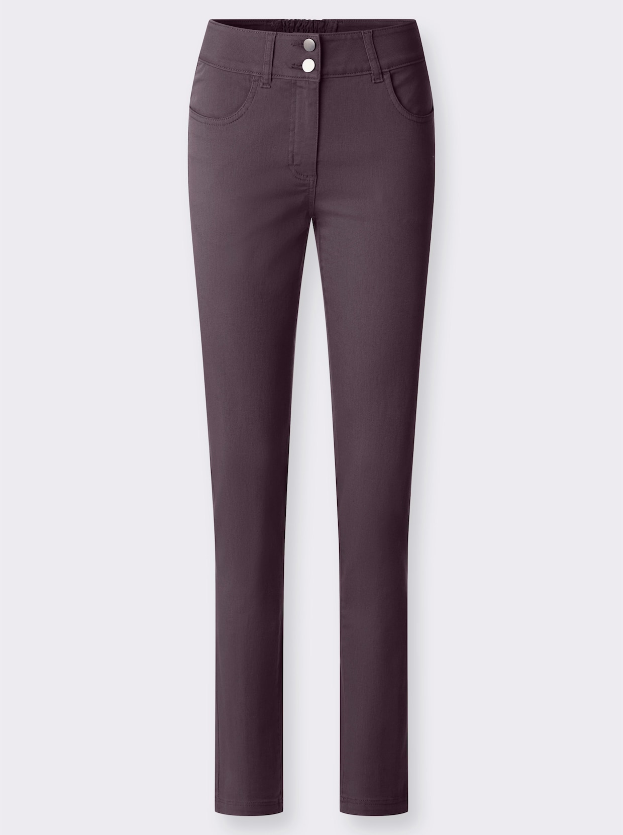 Jeans mit Stretch-Einsatz hinten - aubergine