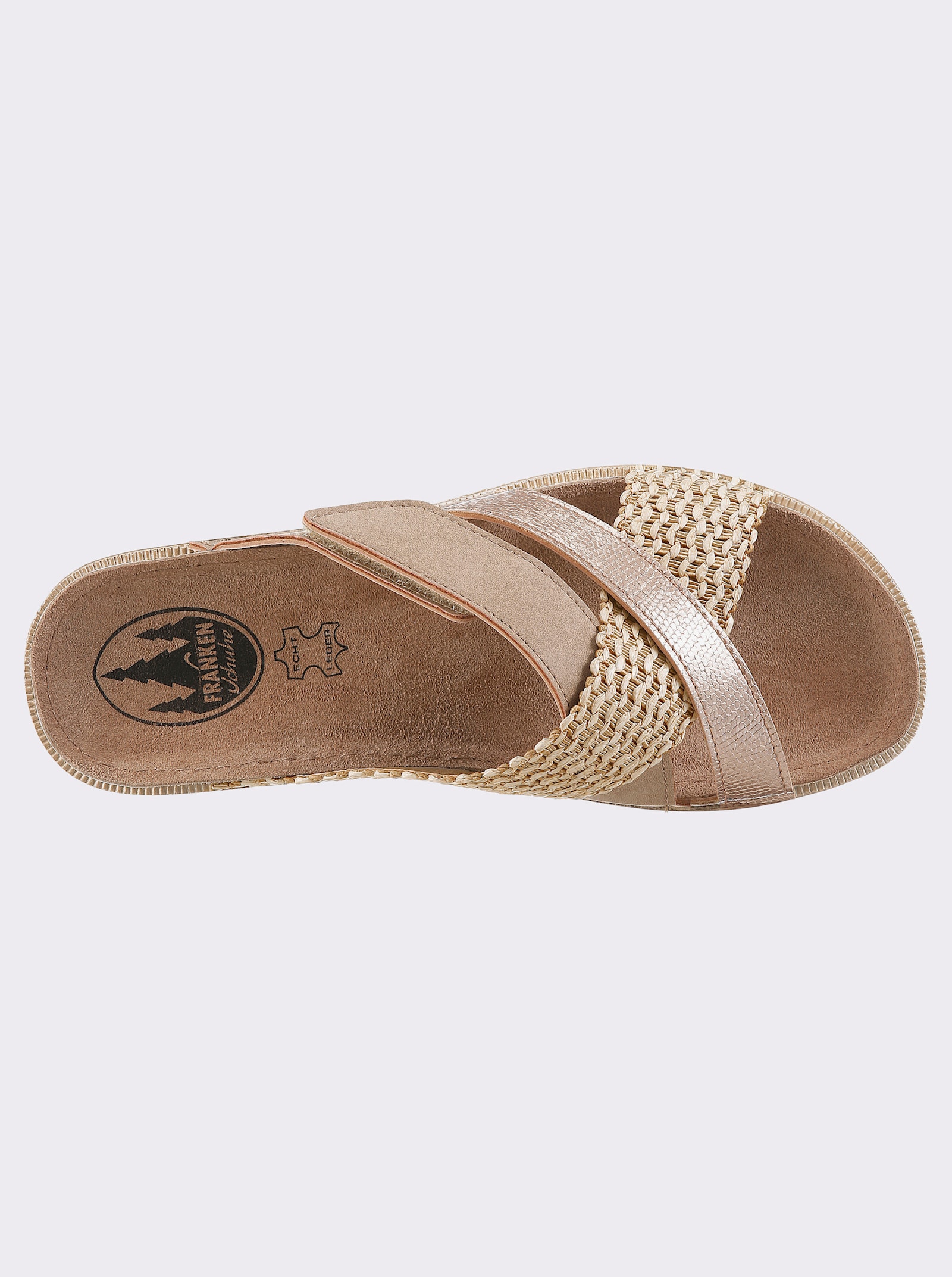Franken Schuhe Pantolette mit Schrittdämpfung - beige