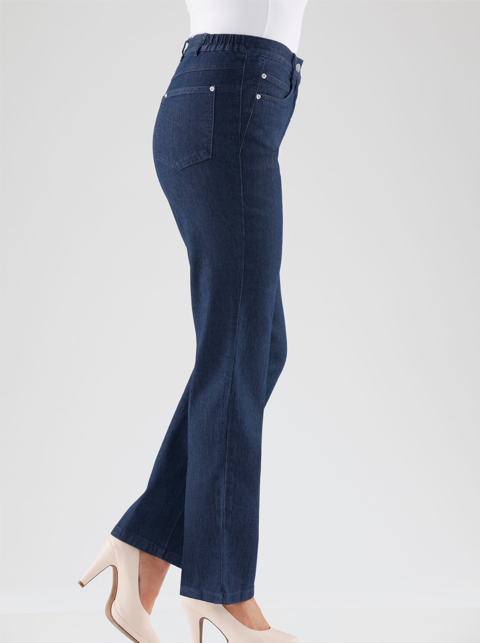 Jeans van vormvast stretchmateriaal - dark-blue
