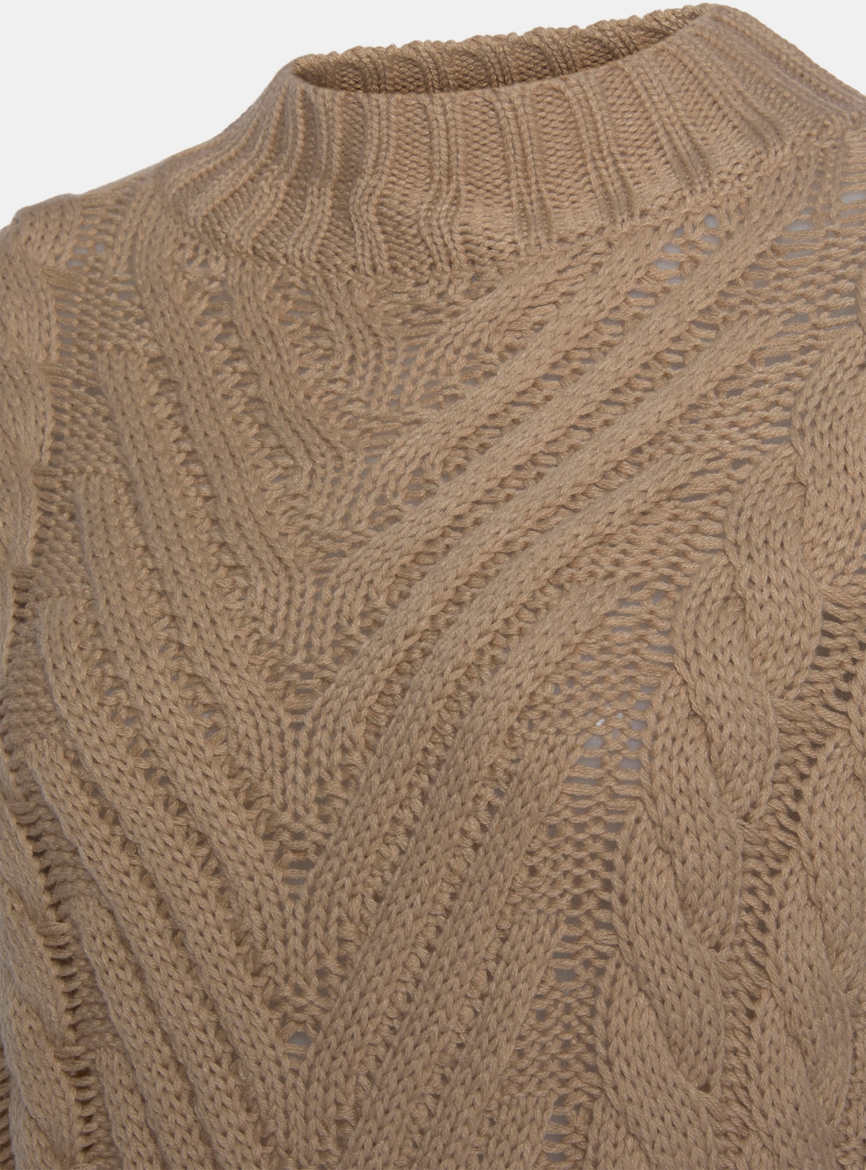LASCANA Stehkragenpullover - dunkelbeige