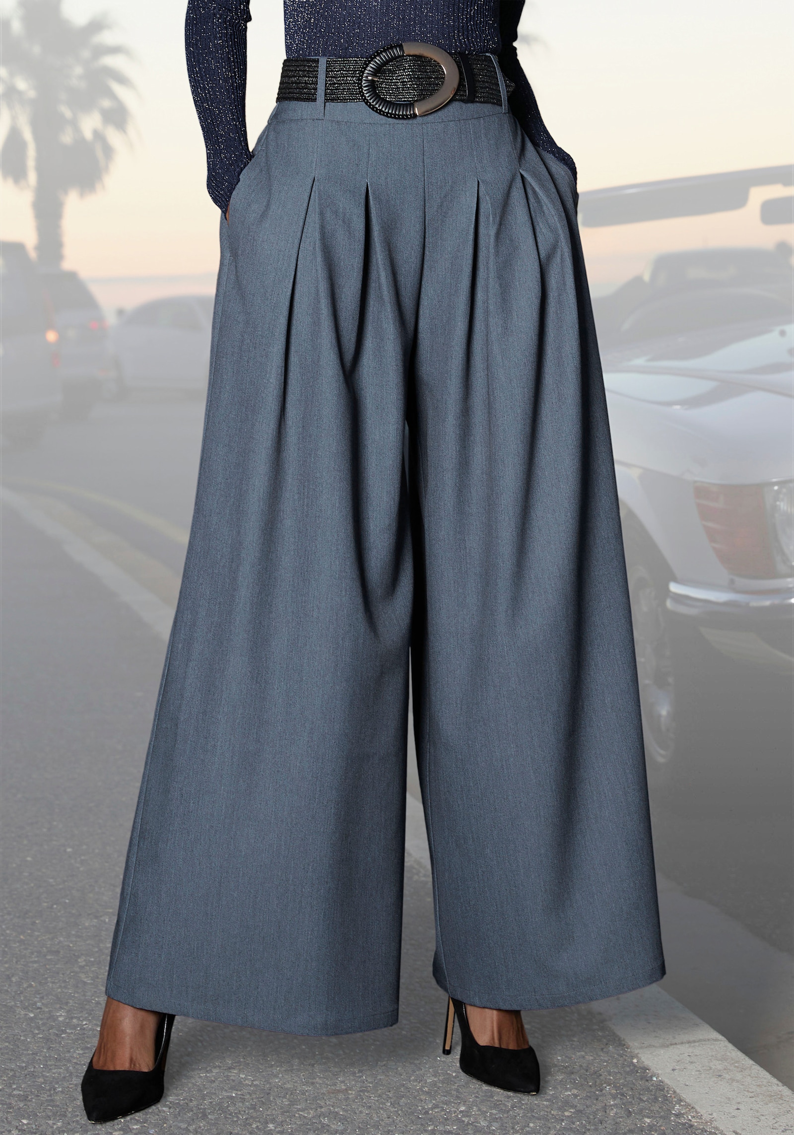 LASCANA Jupe-culotte - gris-bleu